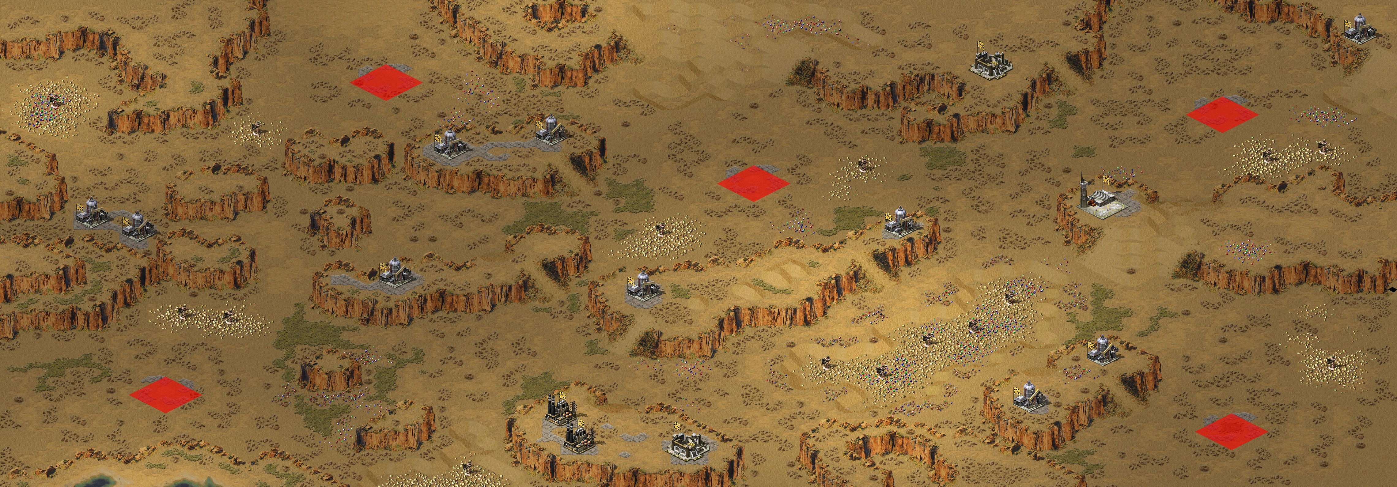 Rendered map: Sandy cliffs