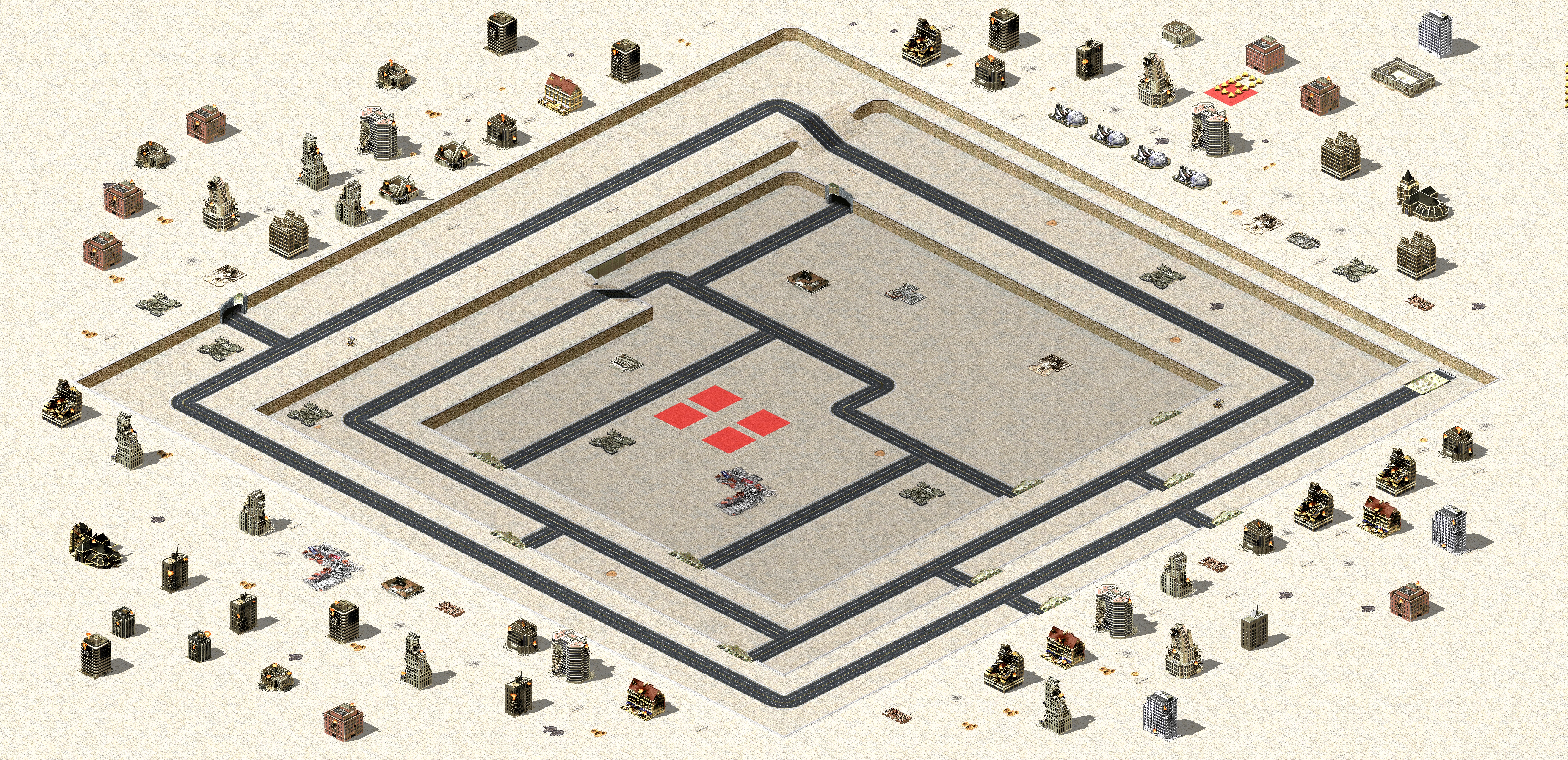 Rendered map: Challenge Mode - Giant City Ruins Easy