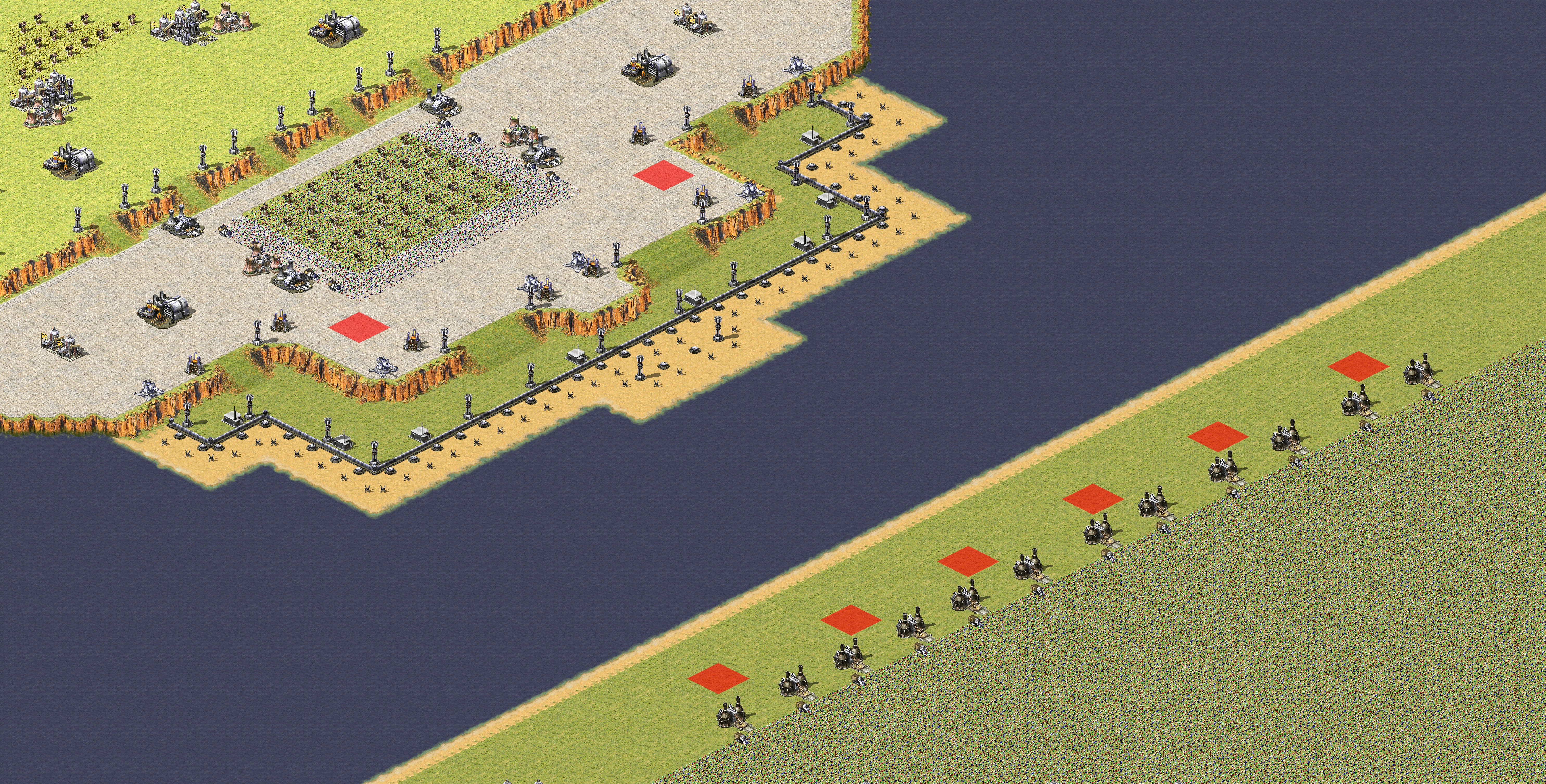 Rendered map: 2 France 6 Yuri Amphibious Assault