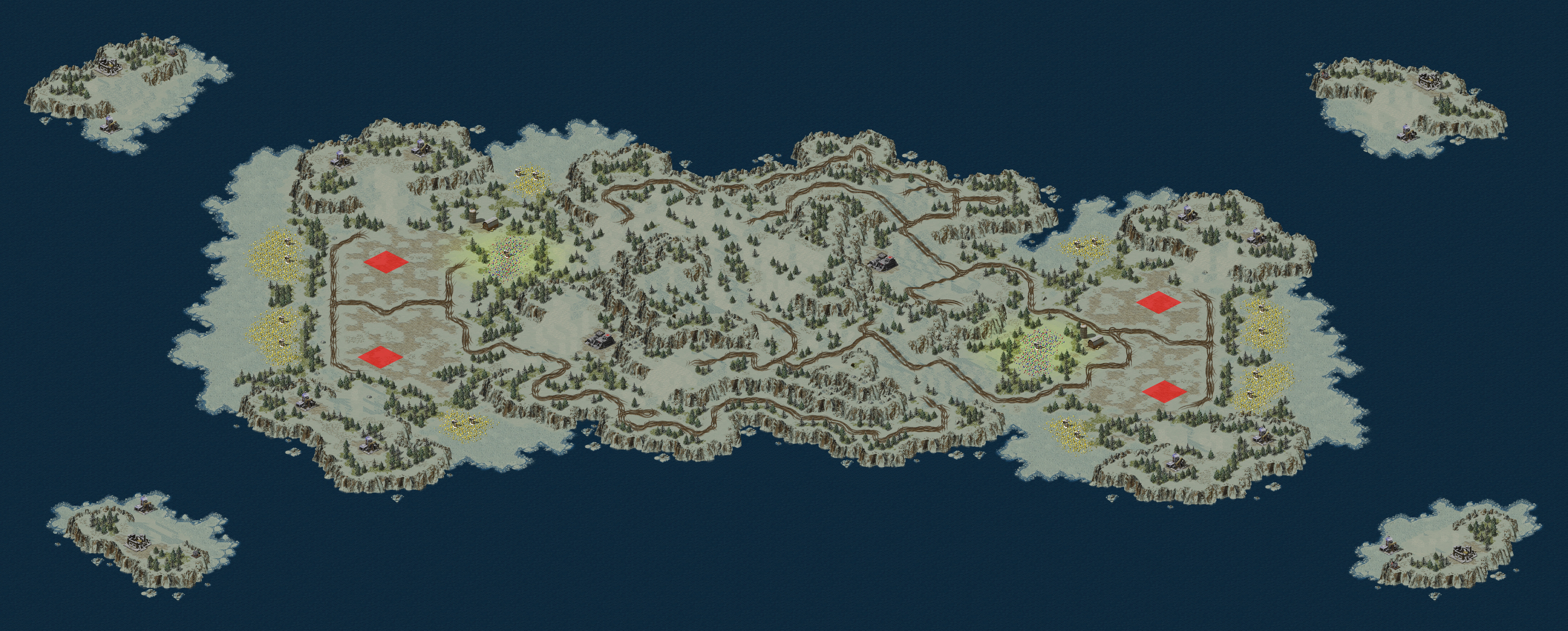 Rendered map: Pinecone Island