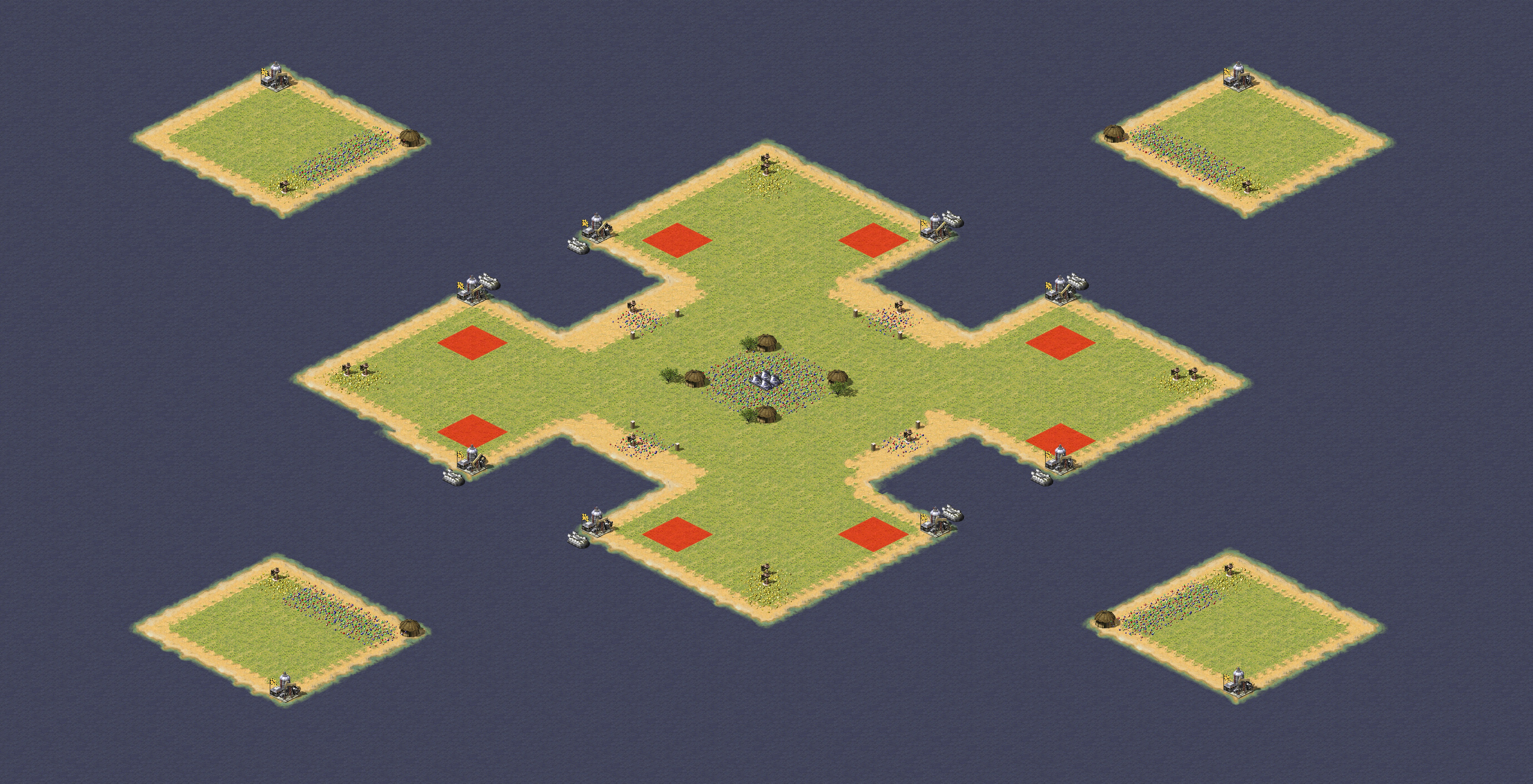 Rendered map: Two Players Large Patch (1 Allied 1 Yuri)