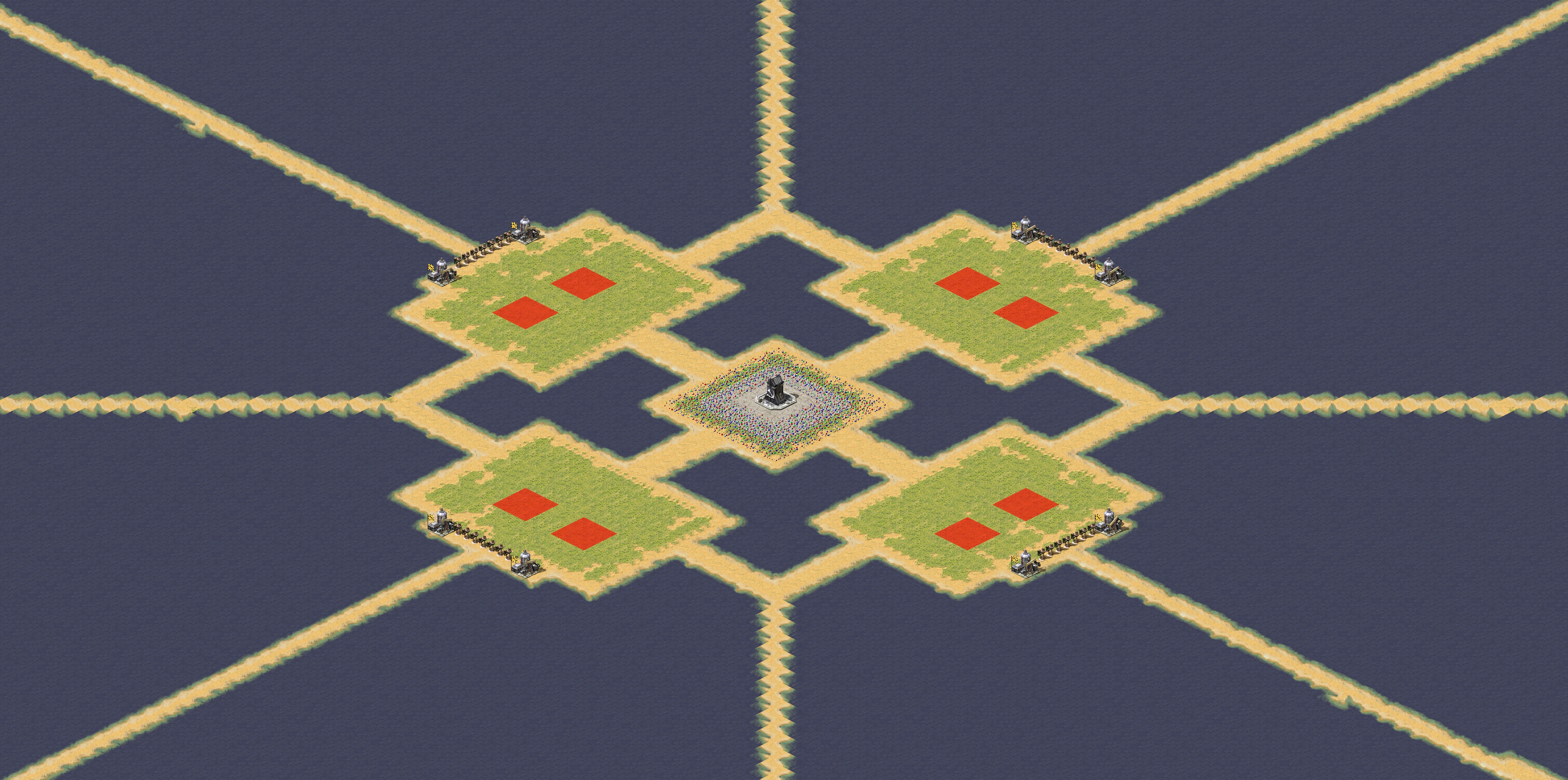 Rendered map: 2v2v2v2 Super Nuke Grab