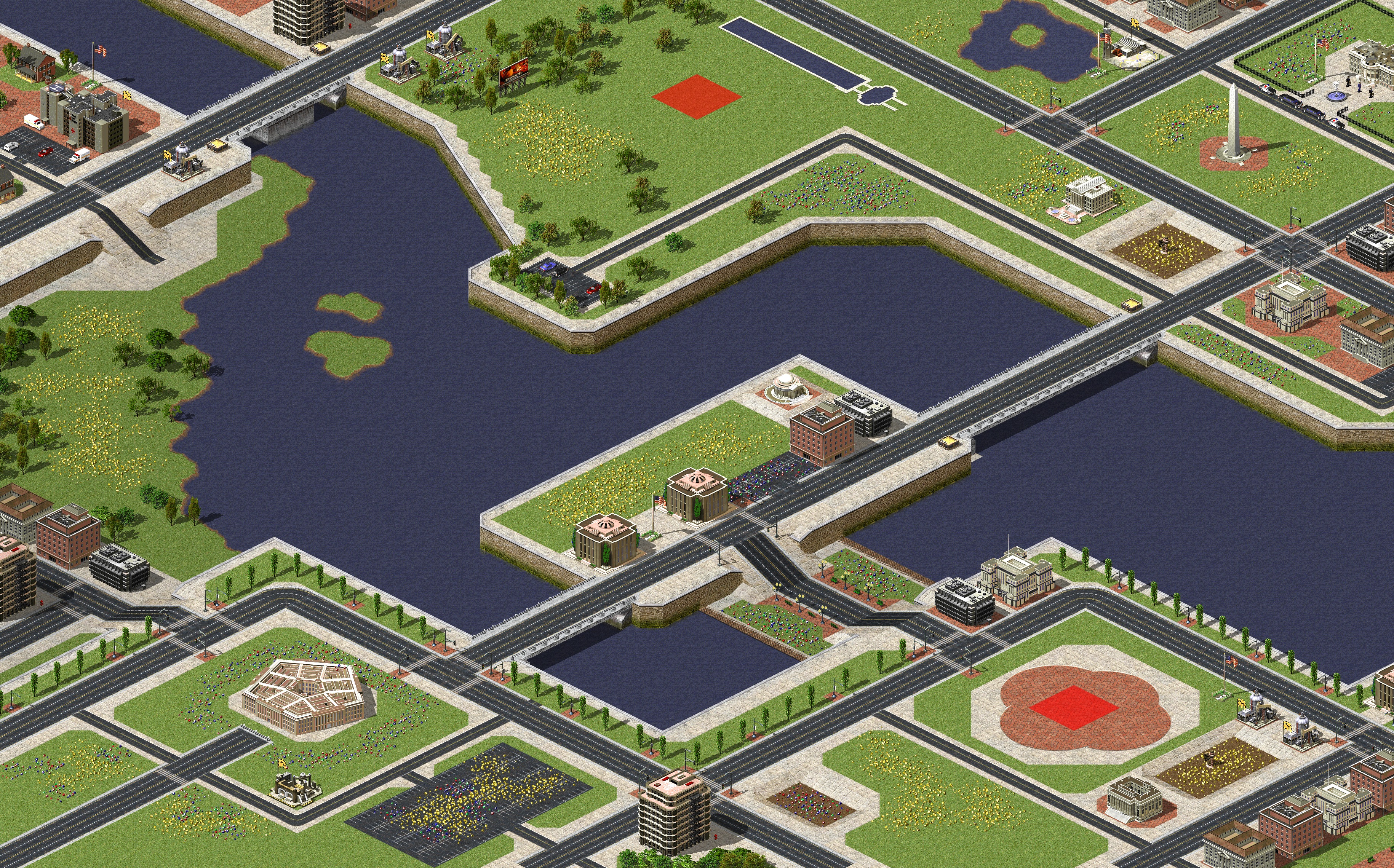Rendered map: Washington DC