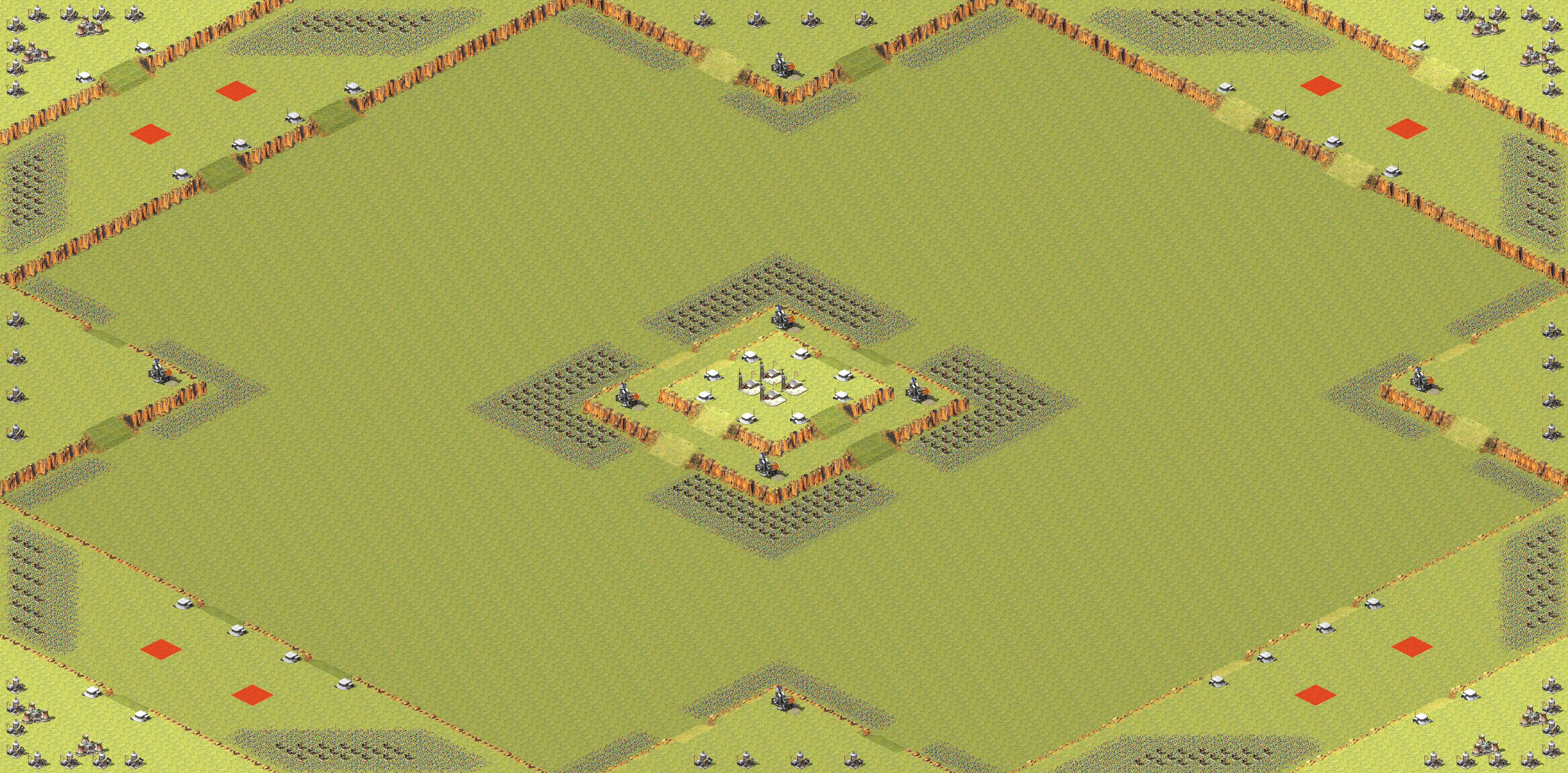 Rendered map: Four Corners Ladder 2v2v2v2