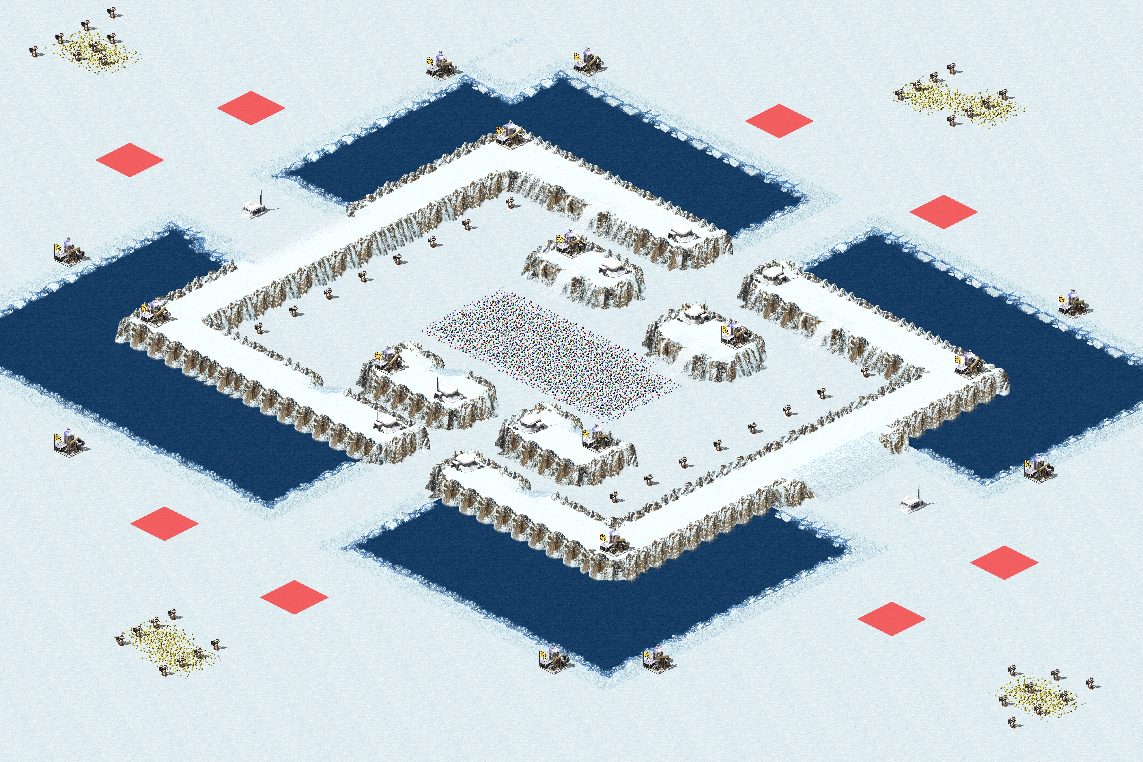 Rendered map: Snow Mountain 4v4