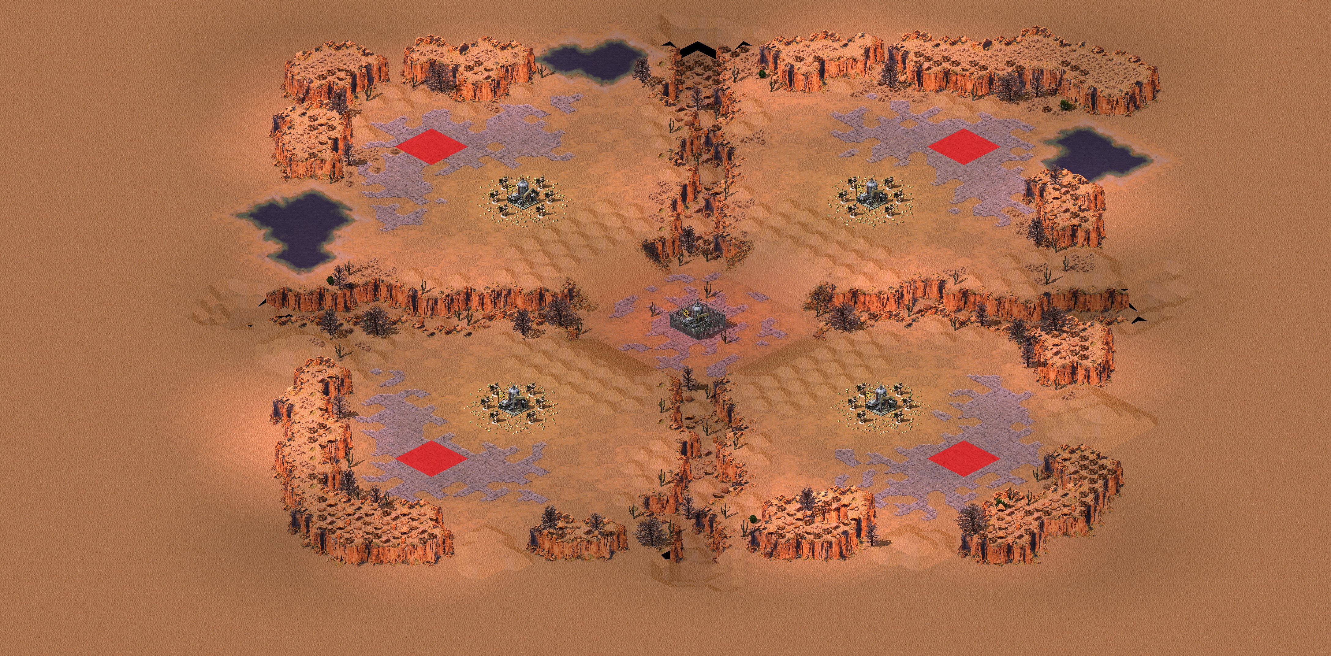 Rendered map: [4] Oil Valley v1.10 - (Oil In Center)