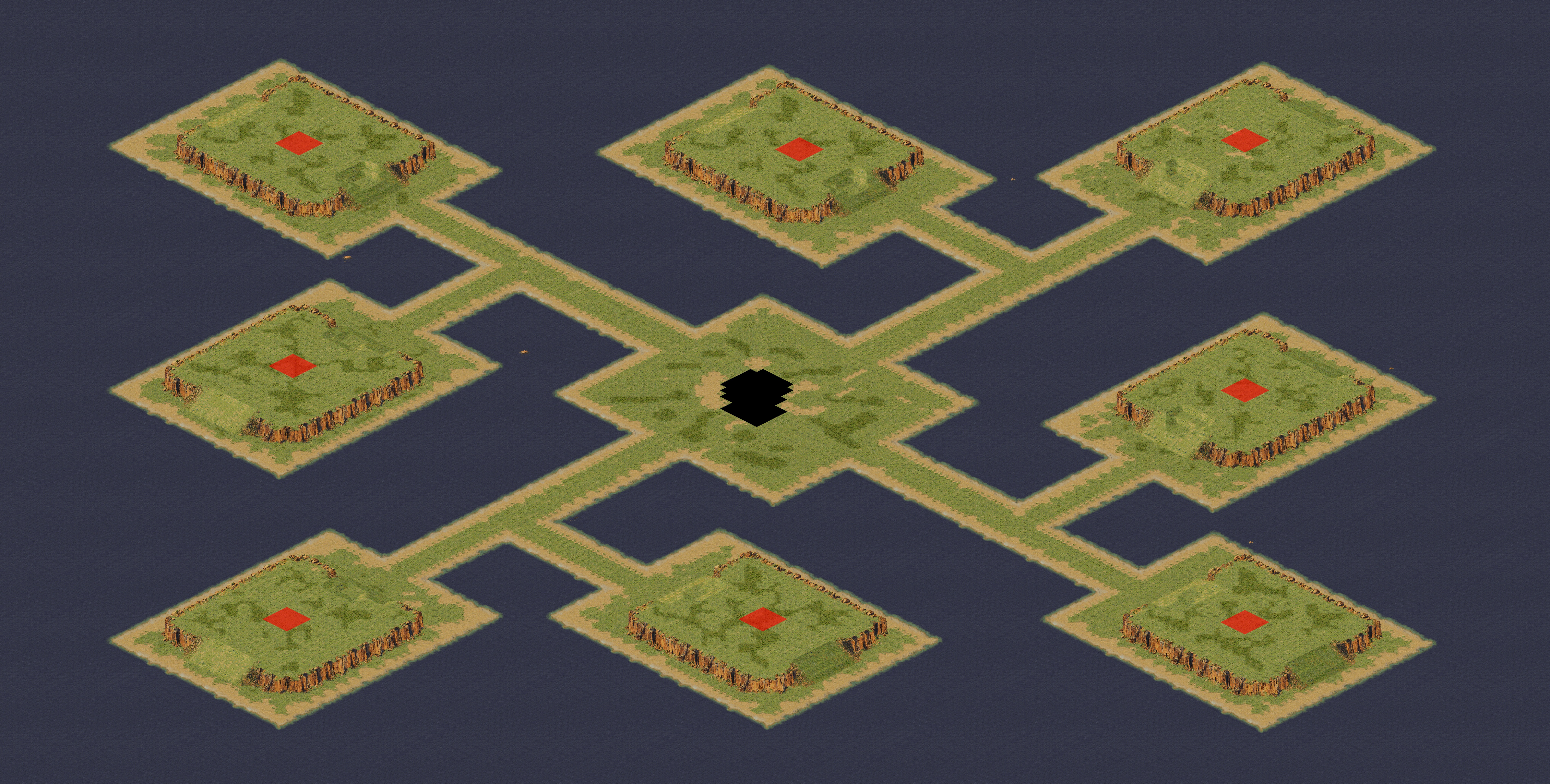 Rendered map: 懒人坦克战高地版