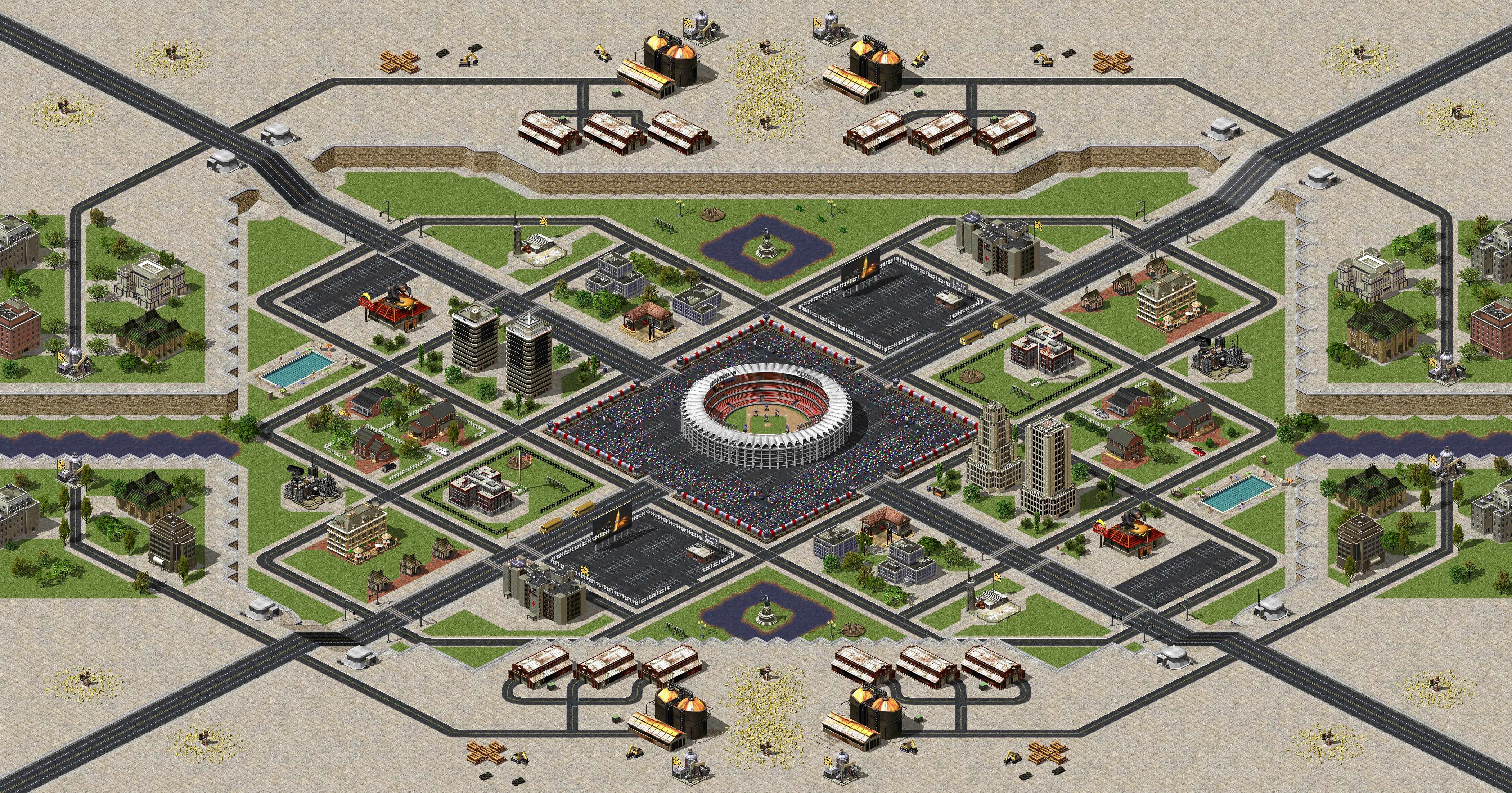 Rendered map: Arena