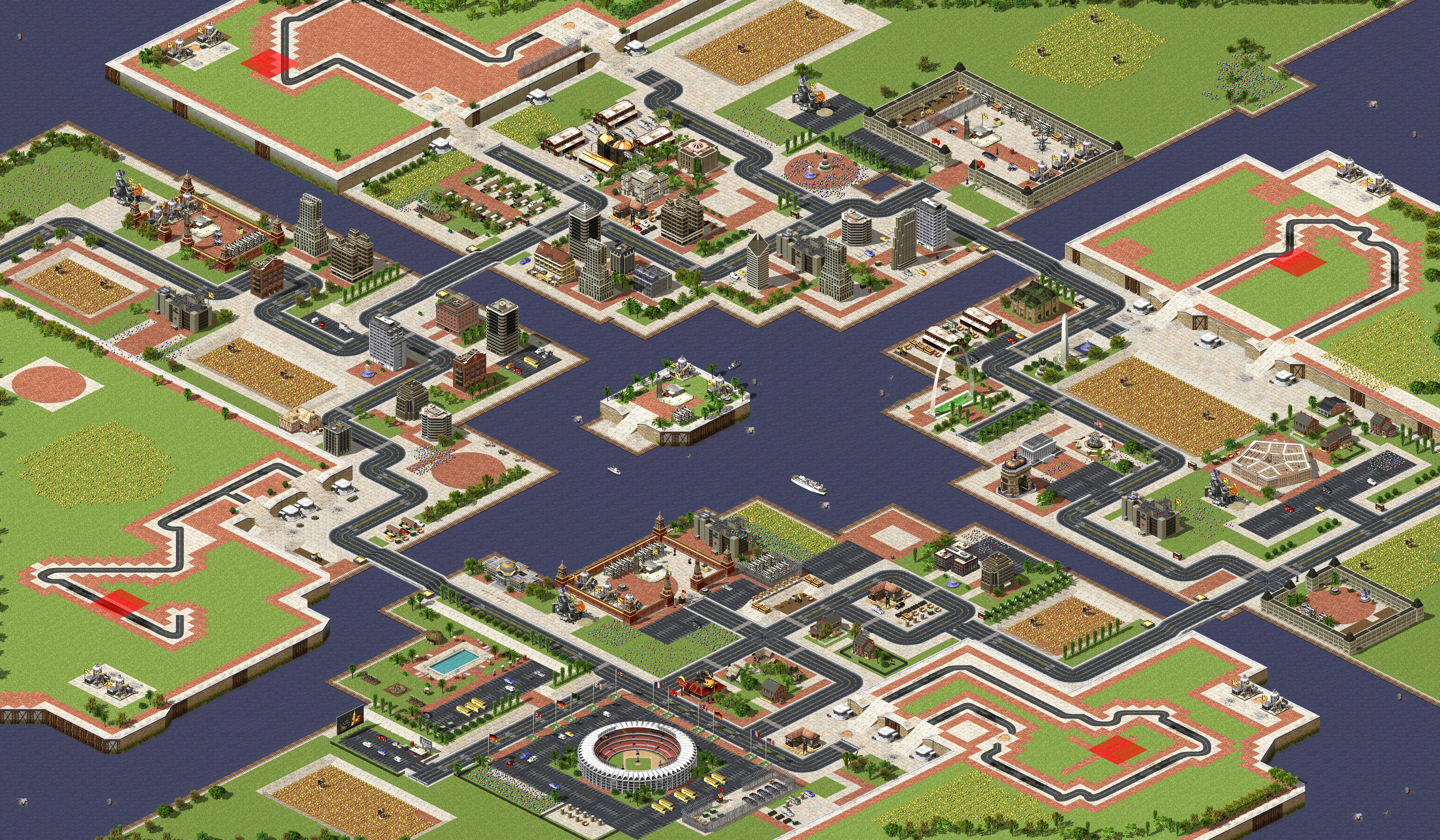 Rendered map: Coastal Suburb