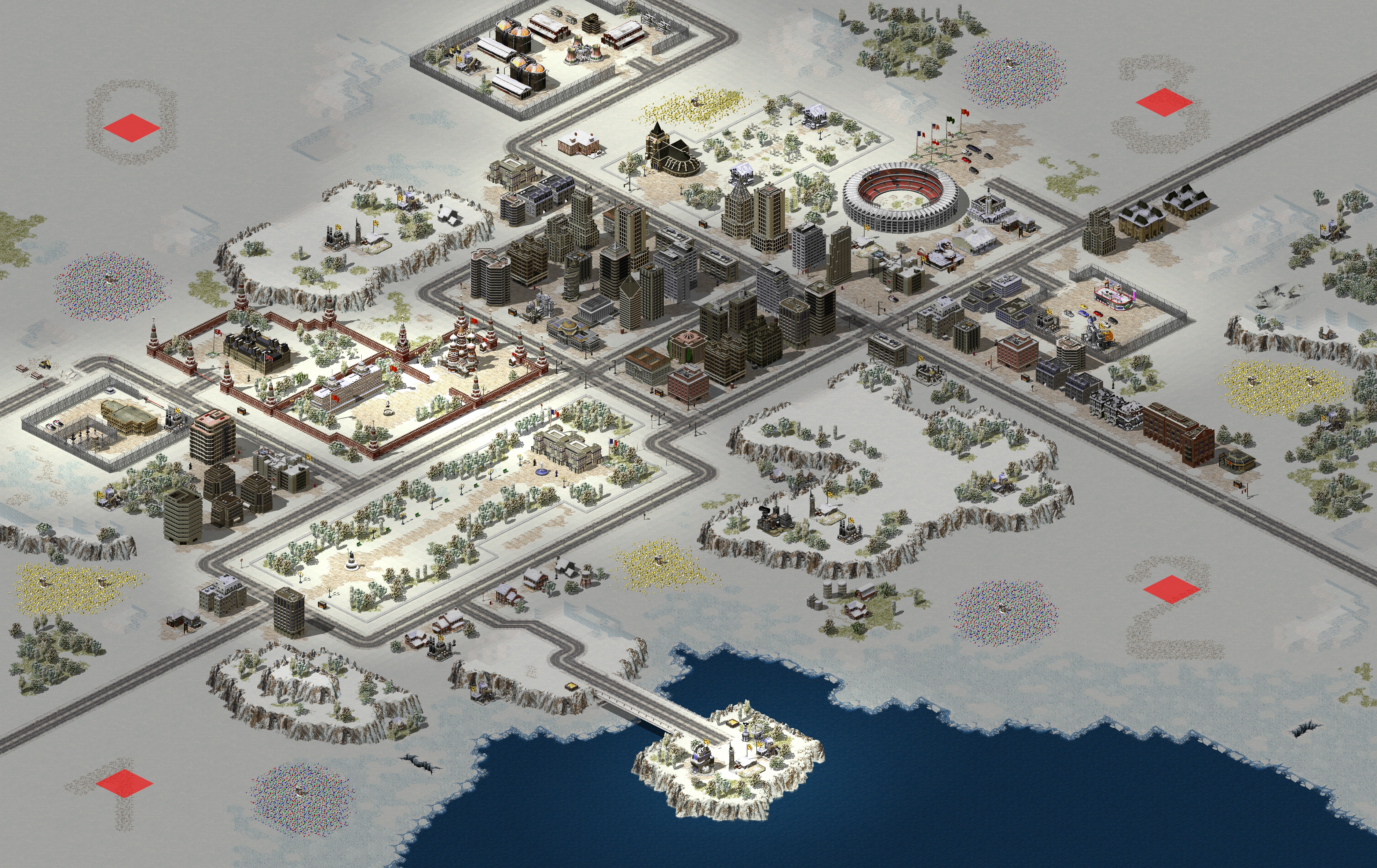 Rendered map: Stone Cold City