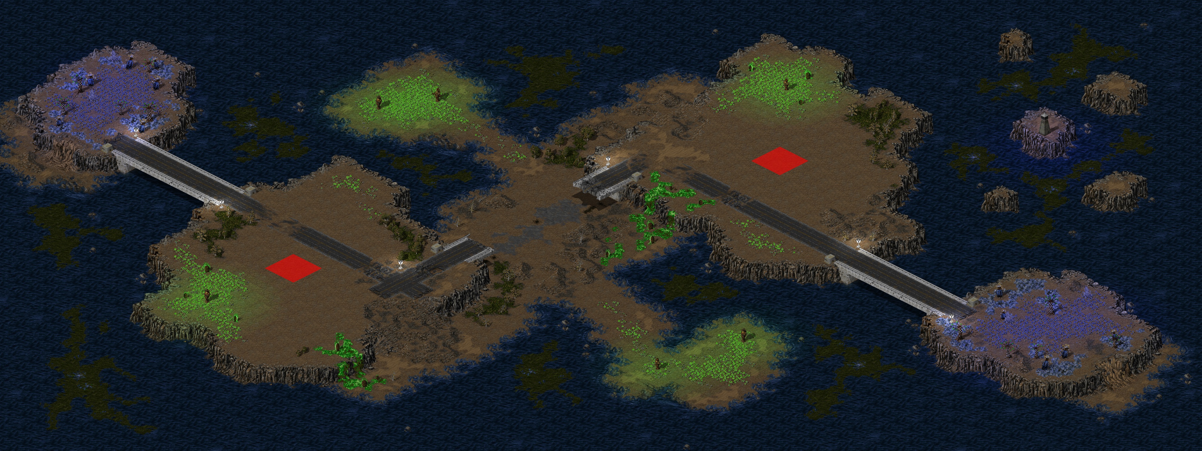 Rendered map: Dueling Islands