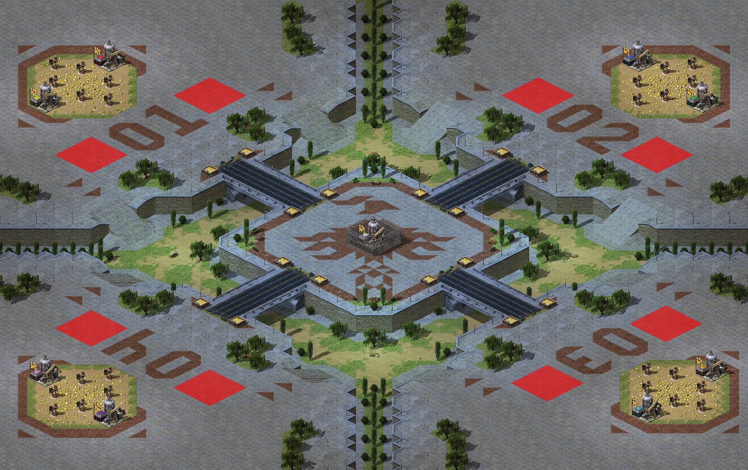 Rendered map: Oil Town v1.04 - (Oil In Center) (8)