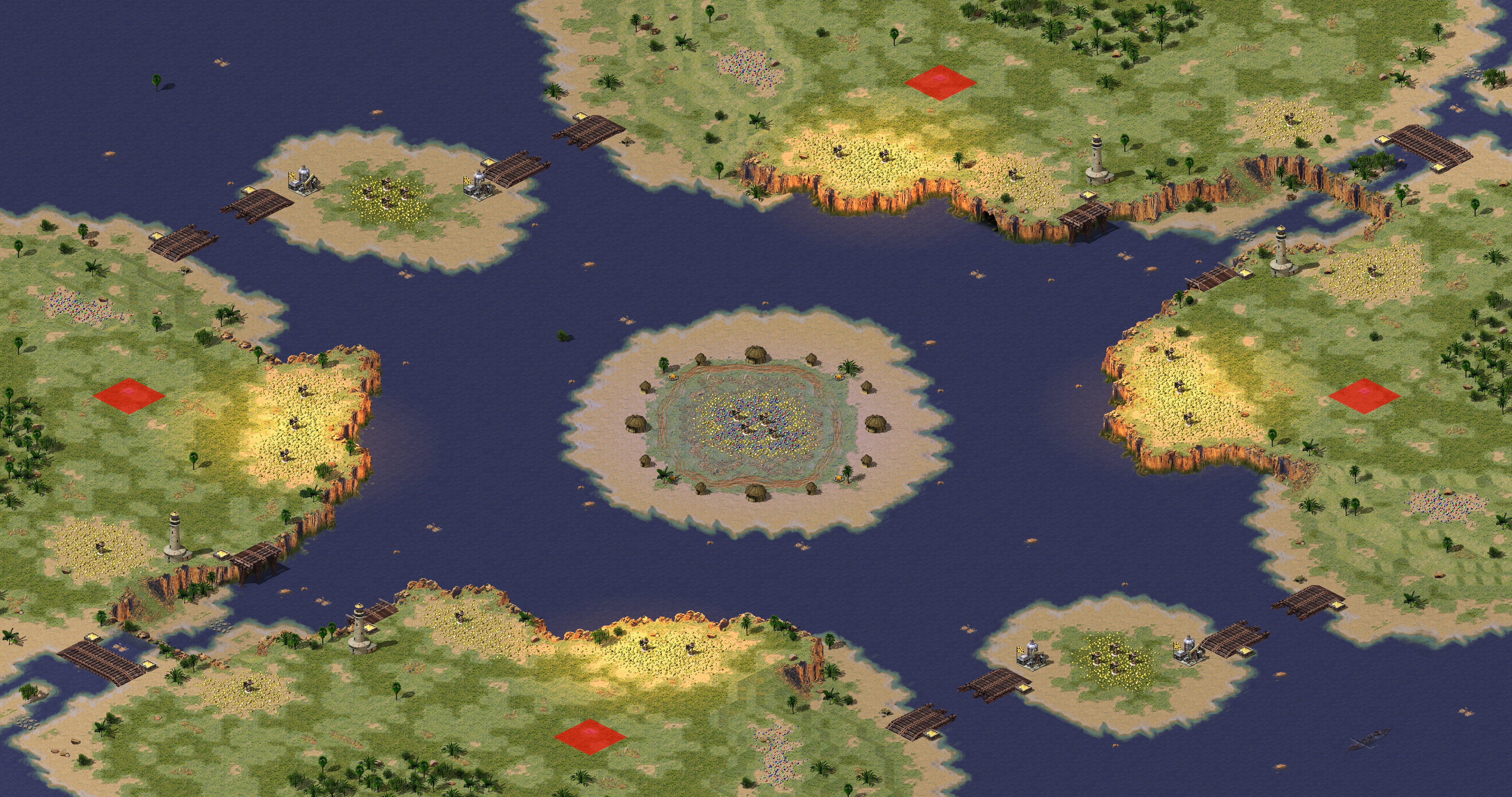 Rendered map: Hot Wave Storm II 1v1 (4)