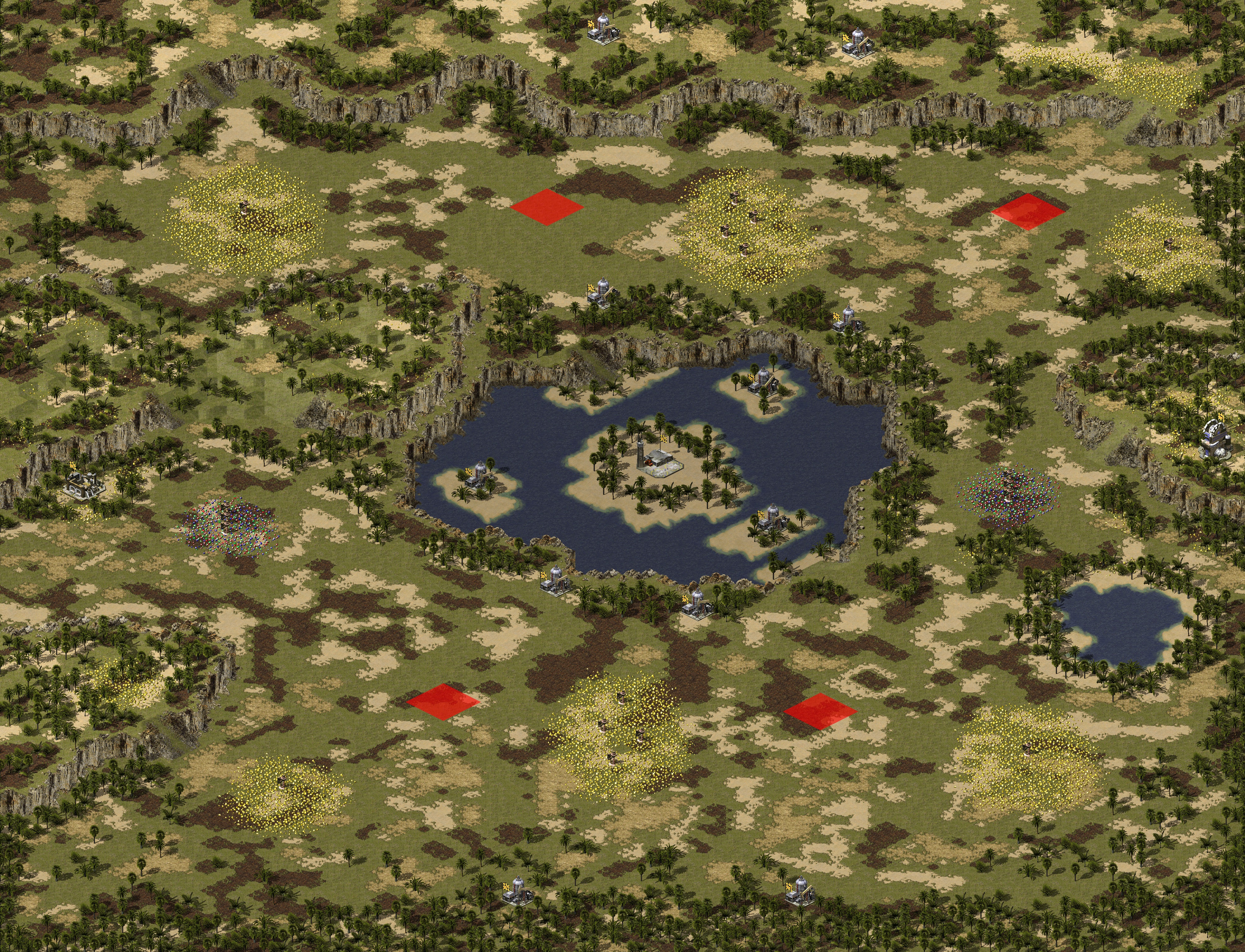 Rendered map: Jurrasic Arena (2 - 4)