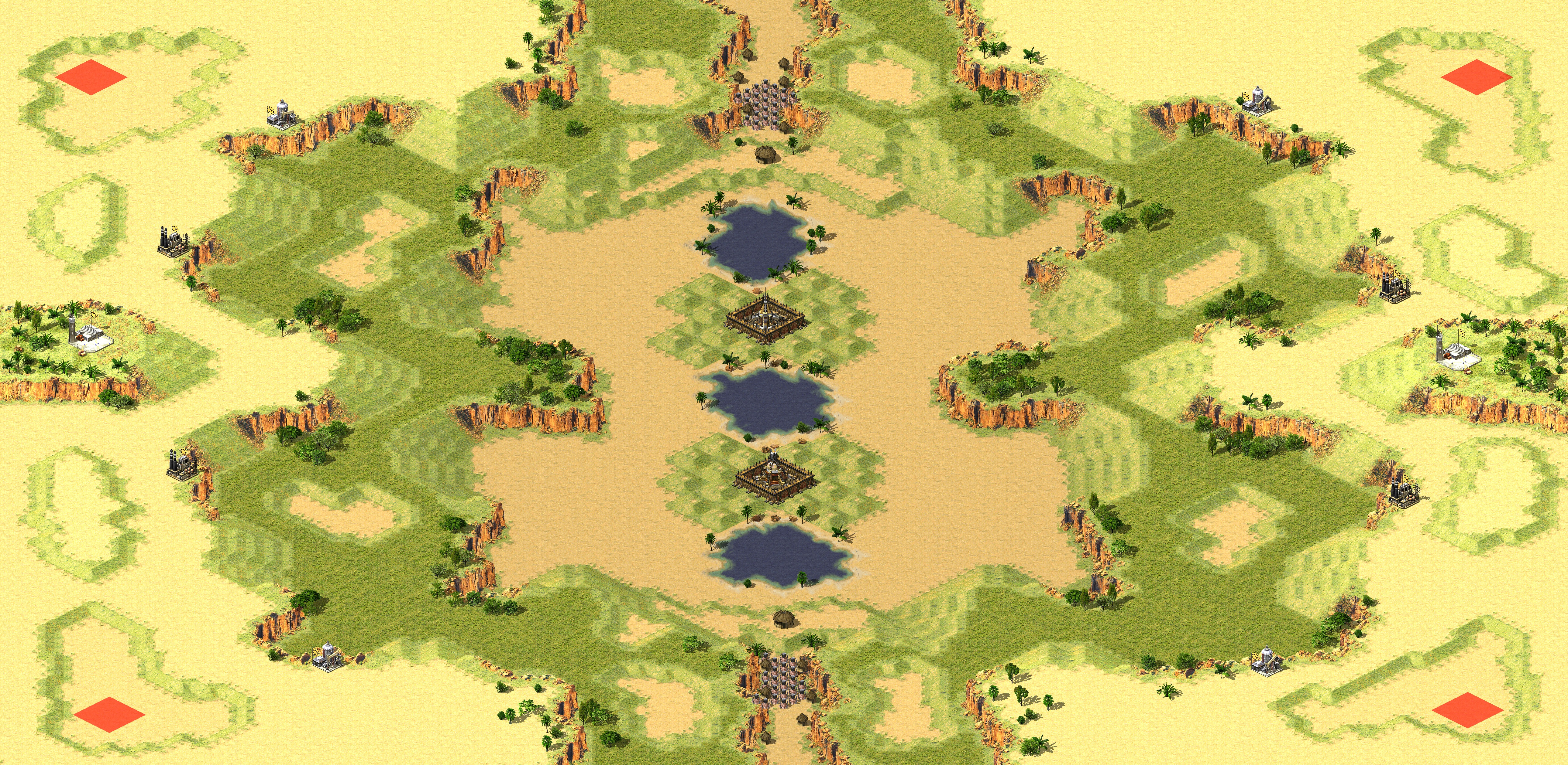 Rendered map: Desert Island