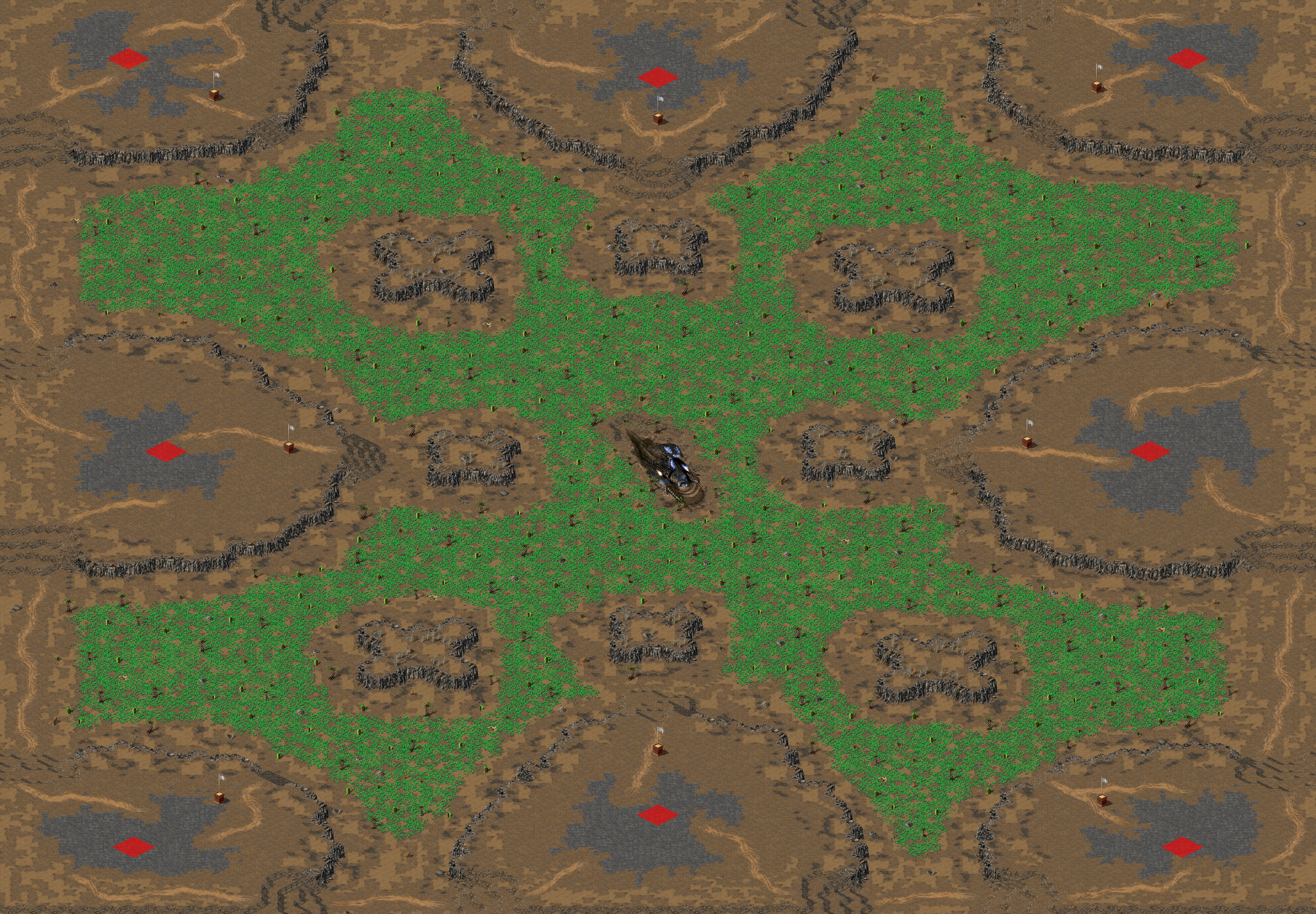 Rendered map: (8) Crash Site