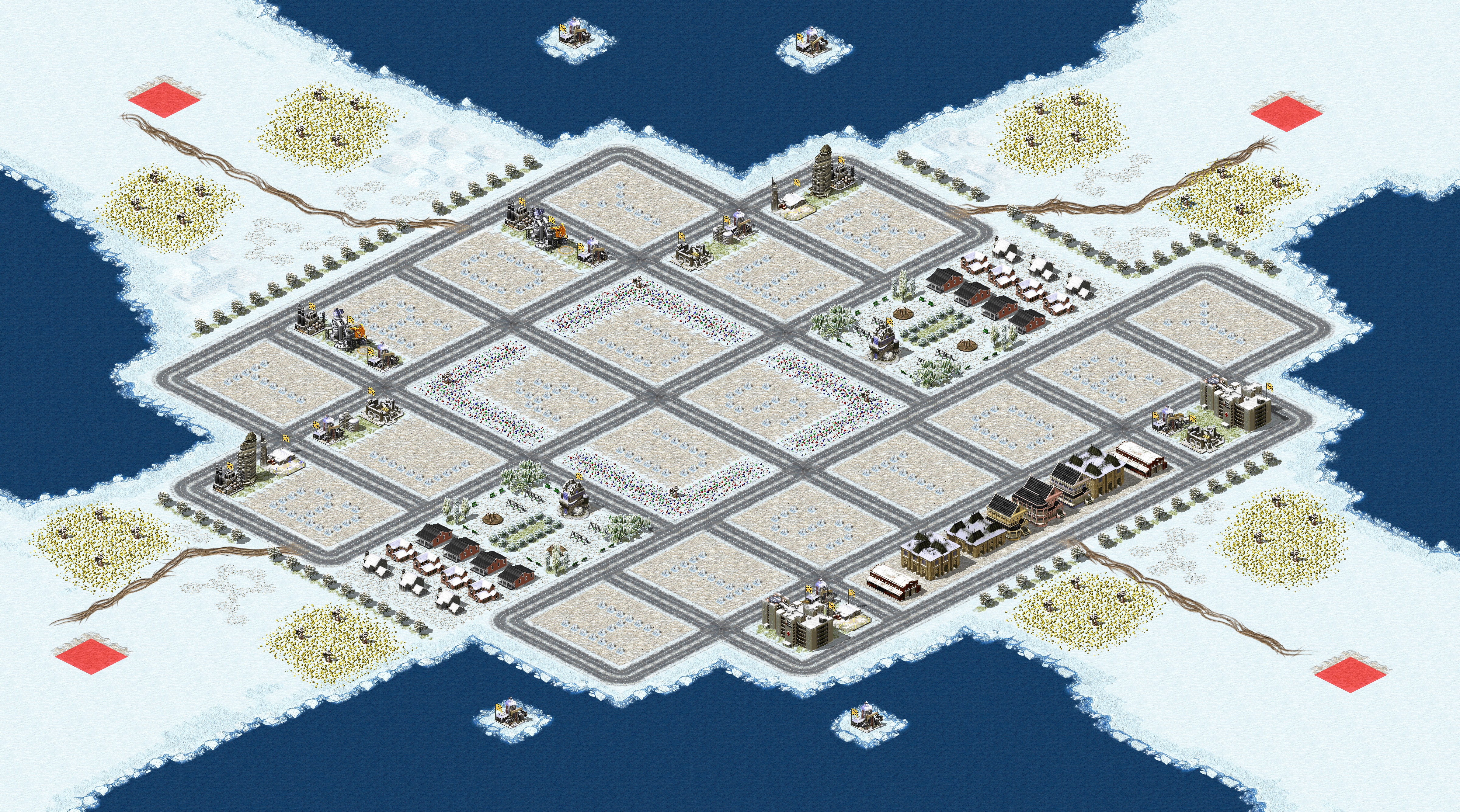 Rendered map: Blauer History