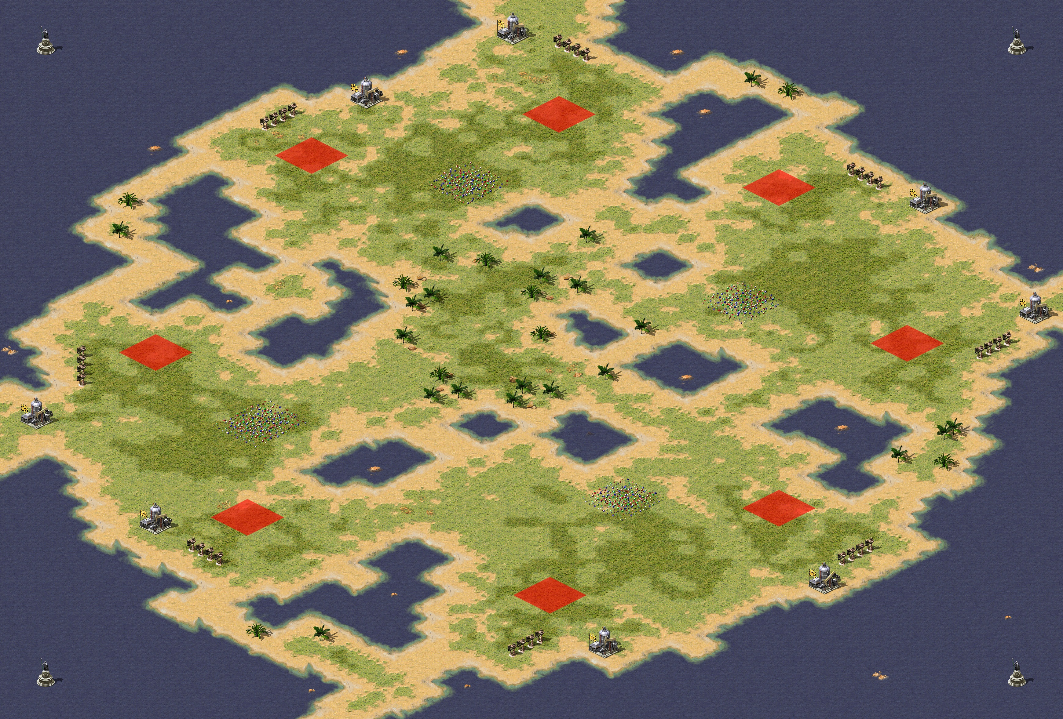Rendered map: Island Pairs (2v2v2v2)