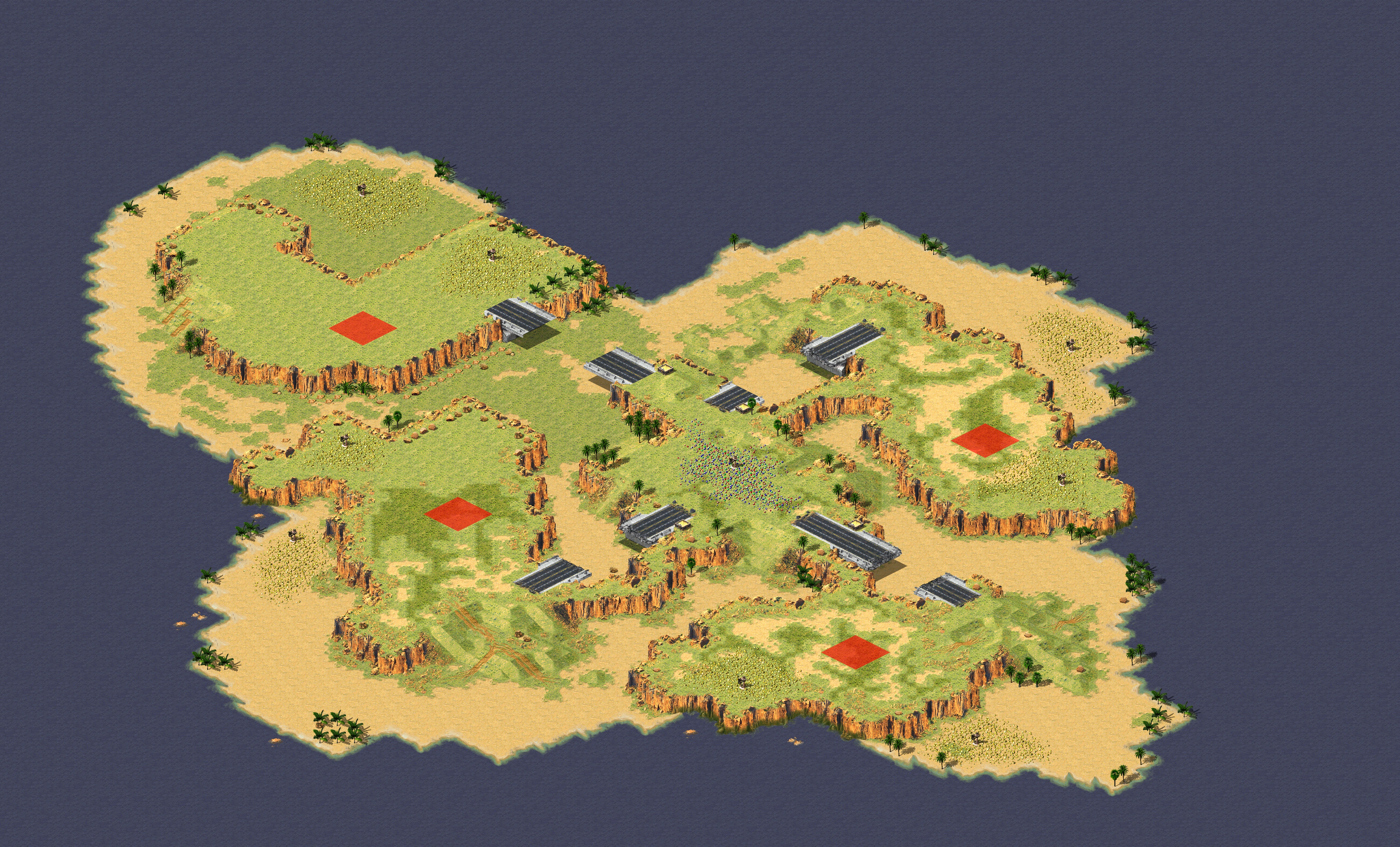 Rendered map: Canyon Battle 4v