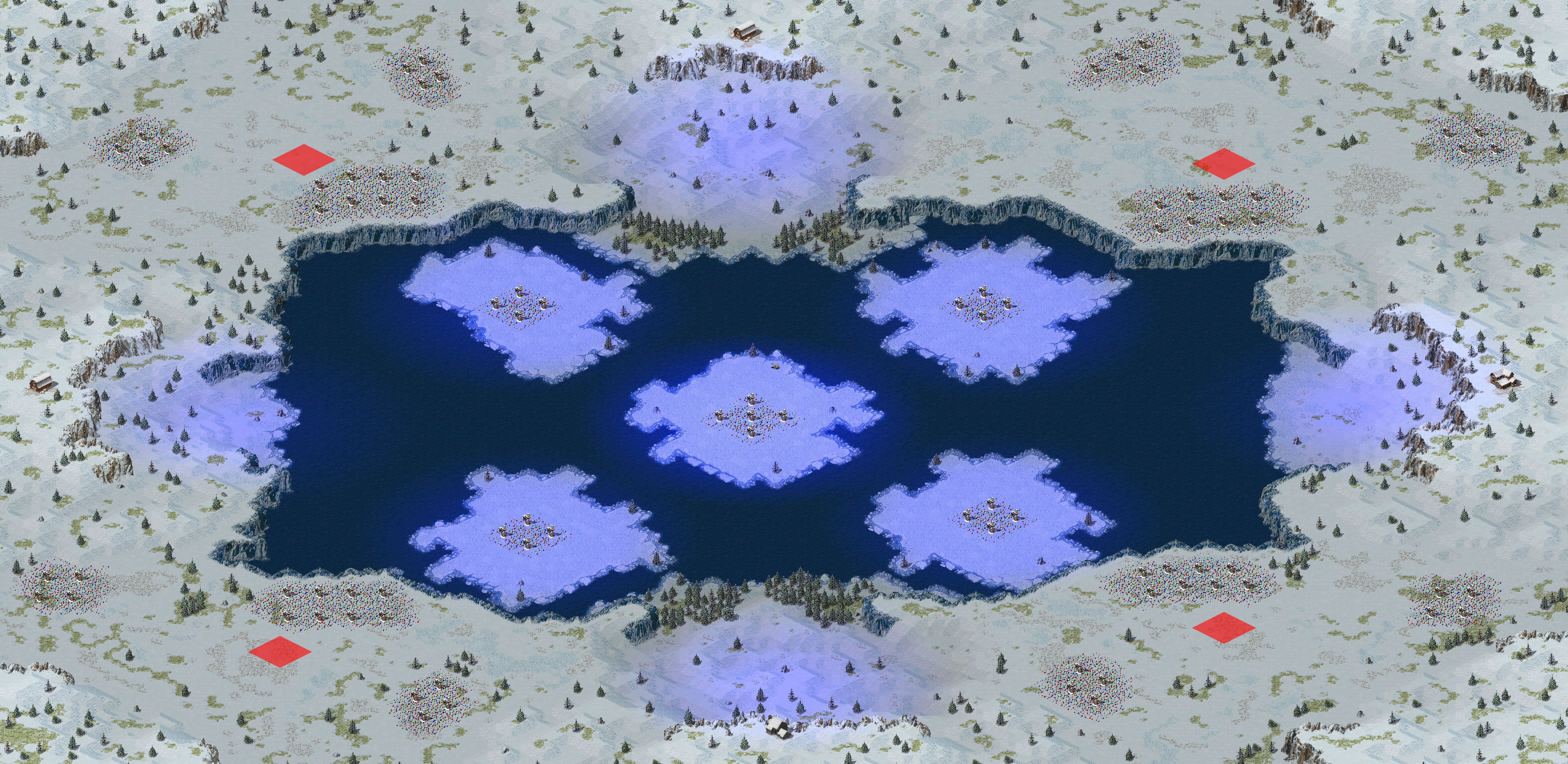 Rendered map: 湖中倩影（2v2）- 尤复赛事
