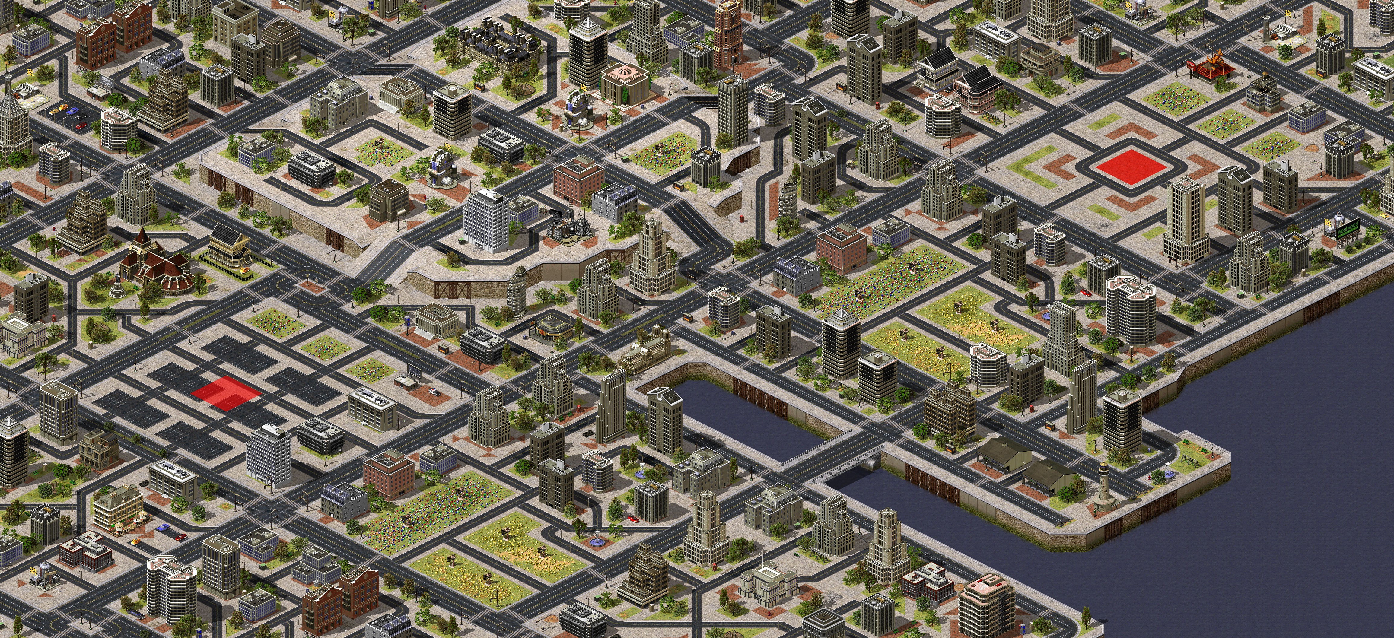 Rendered map: Coastal City