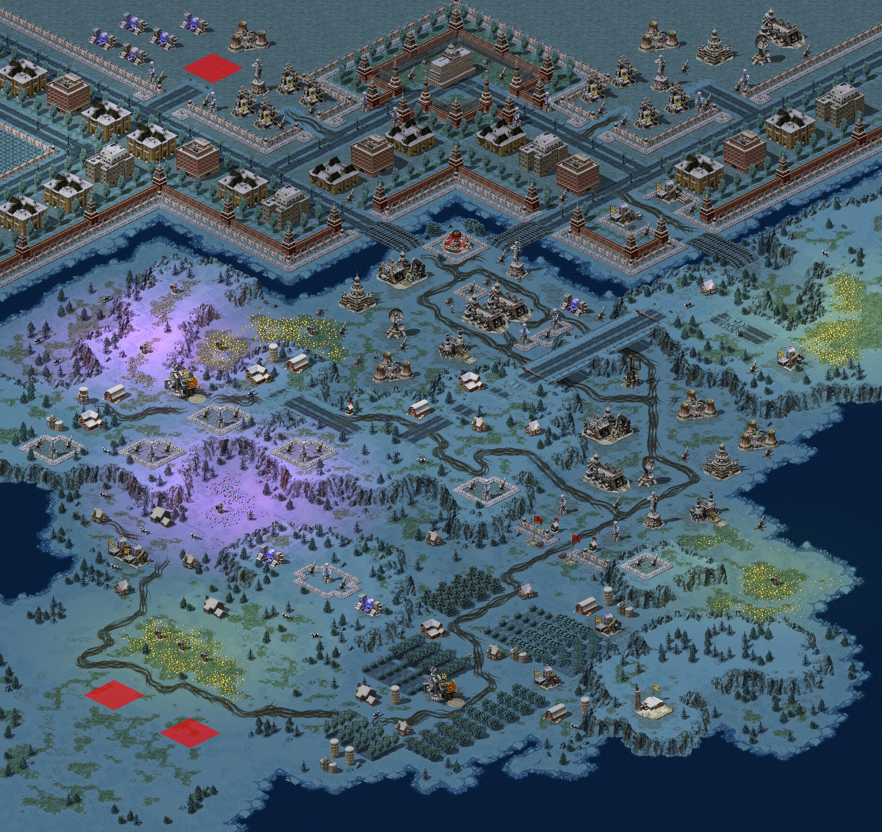 Rendered map: FlyingZ remake of RA2 Red Revolution