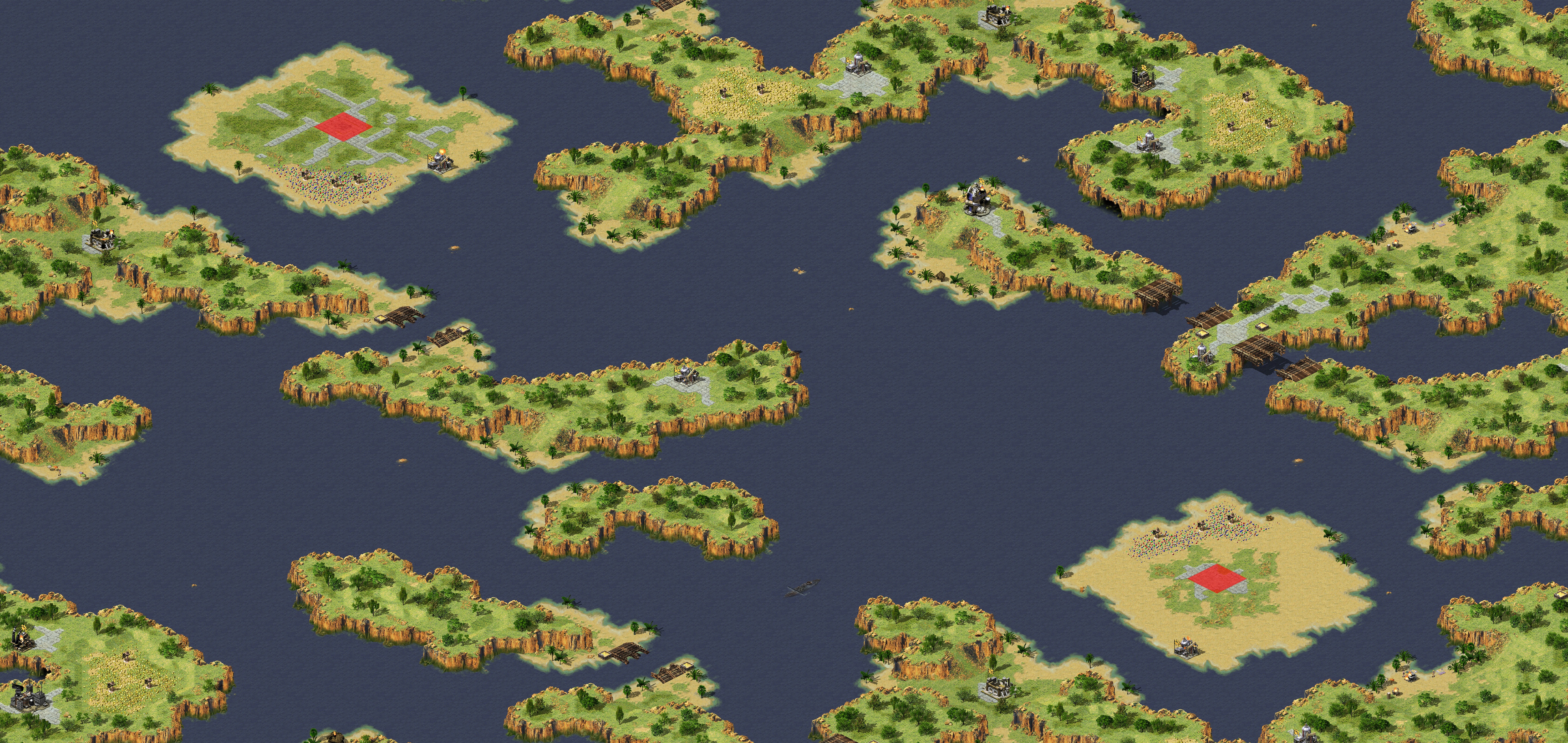 Rendered map: 海战1v1.