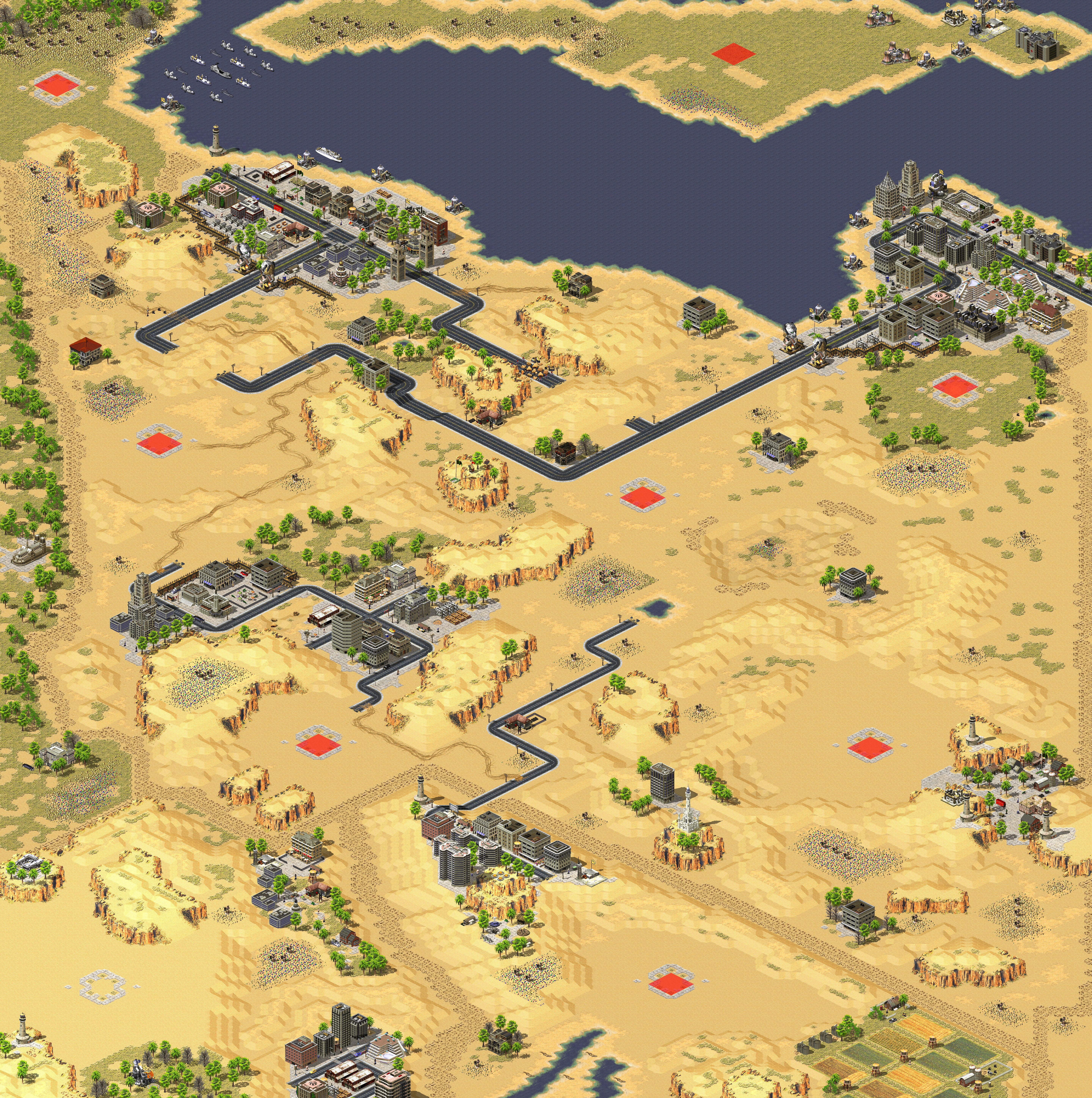Rendered map: Desert Old City