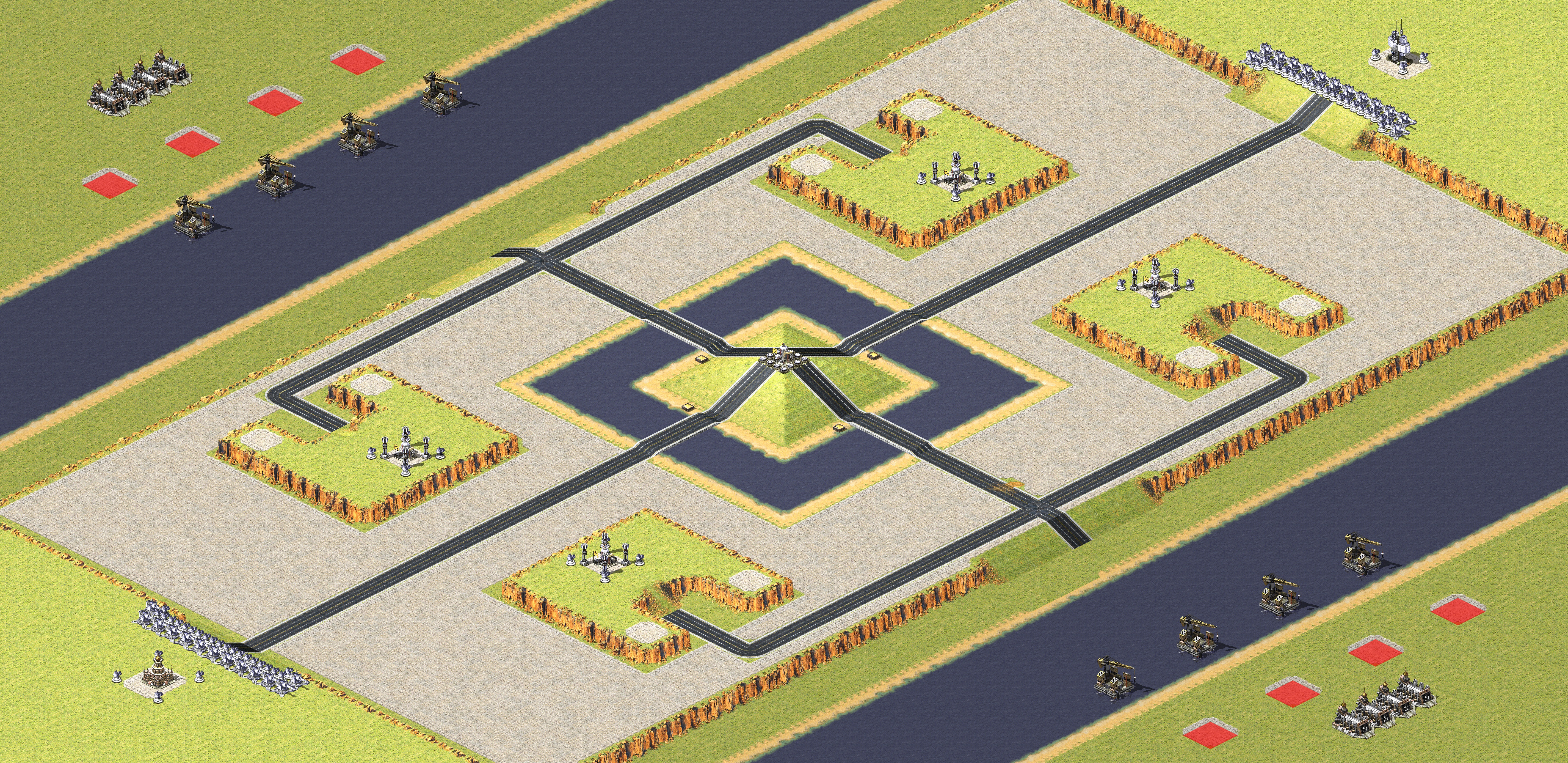 Rendered map: 4v4 Oil Field Clash