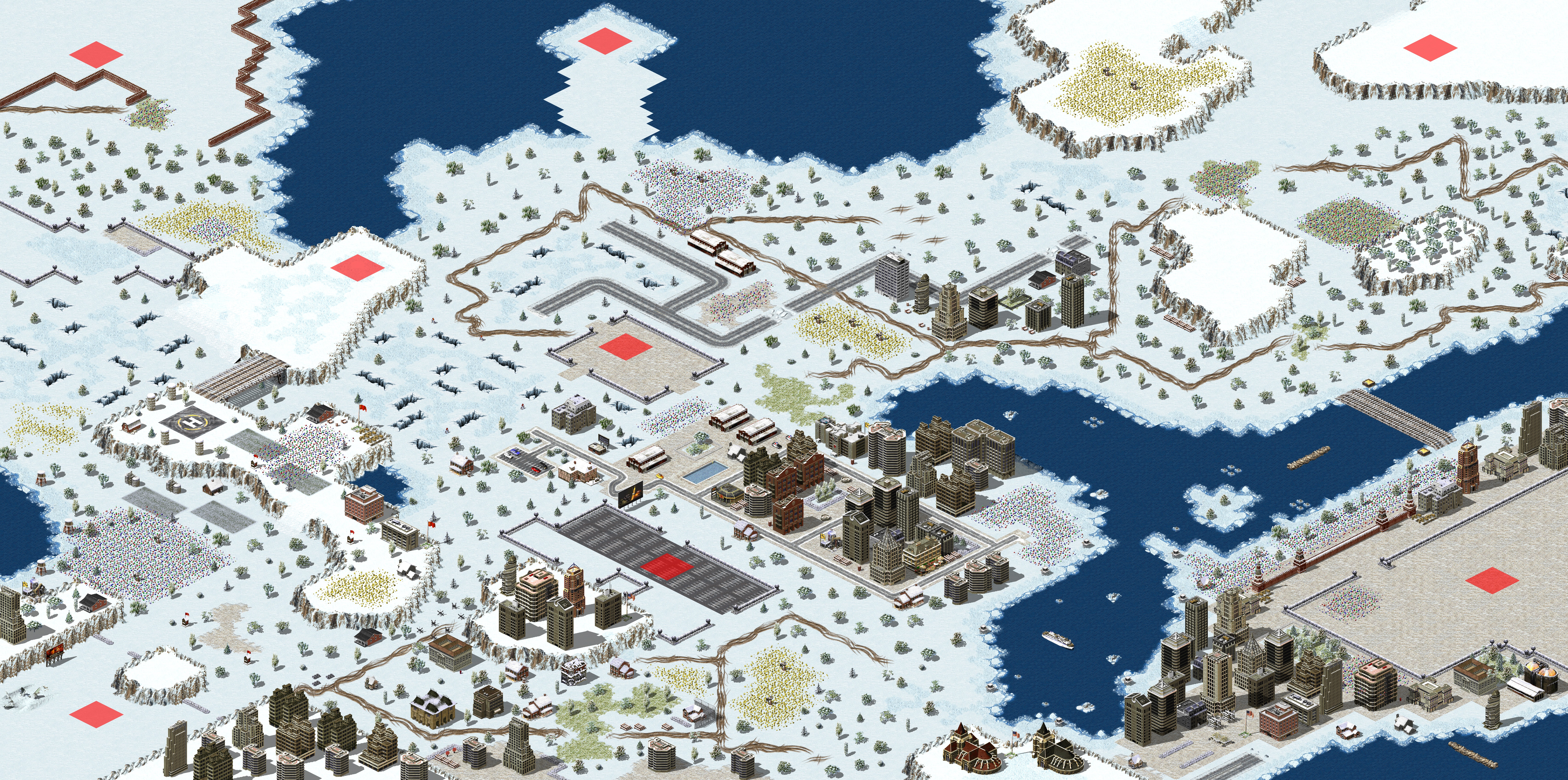 Rendered map: 8 Player Snow Duel