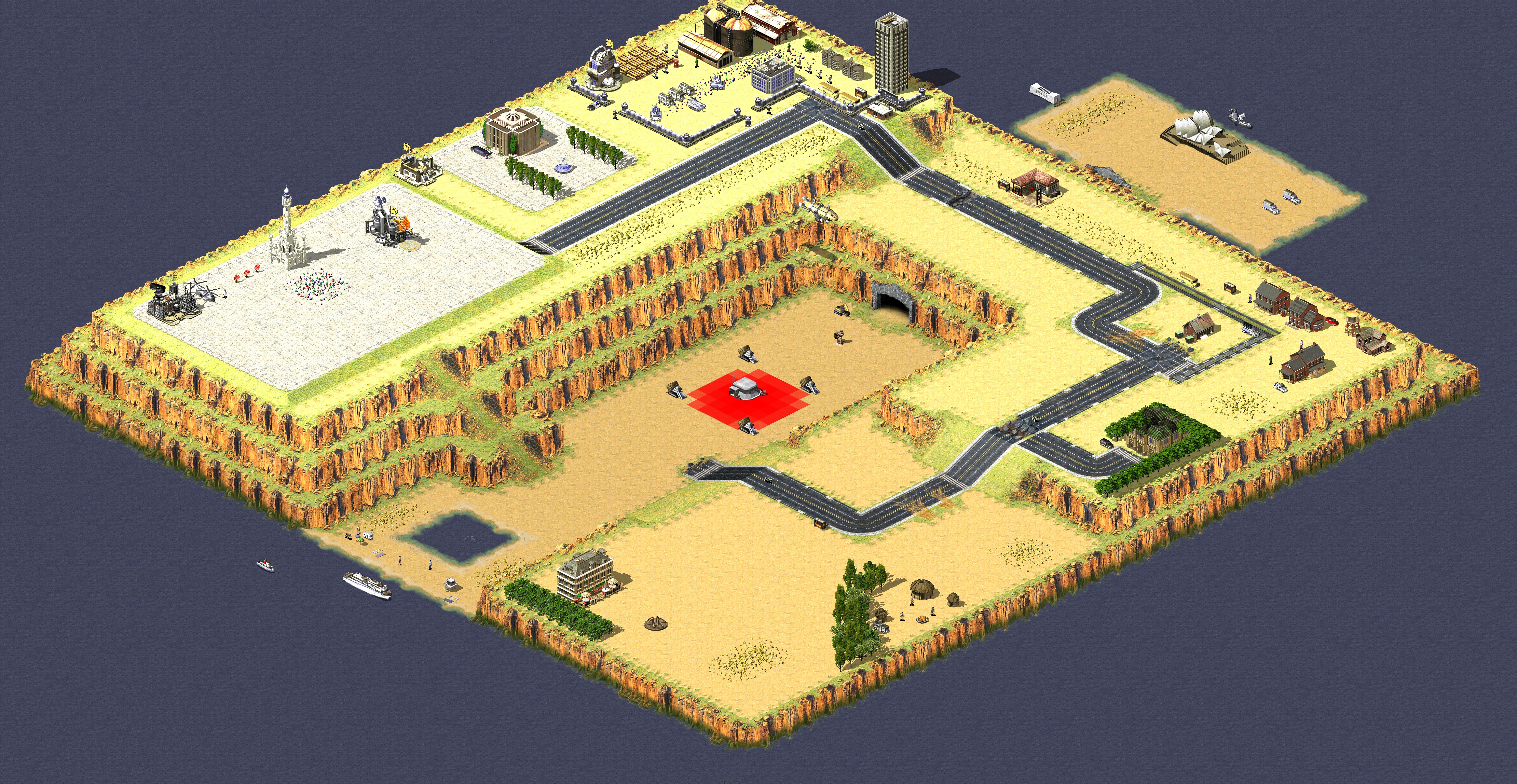 Rendered map: Barren World Patch 2