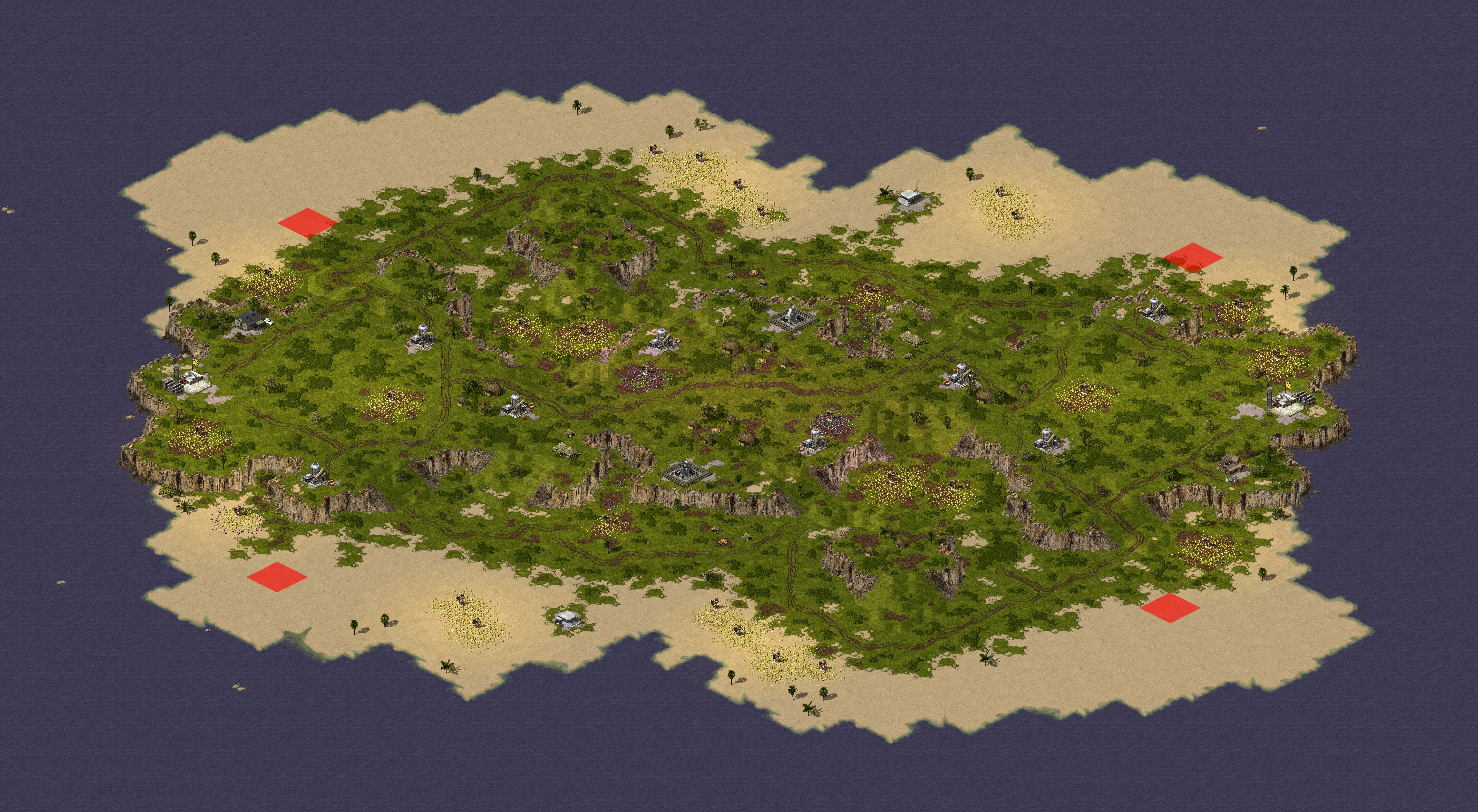 Rendered map: Isle of Oades