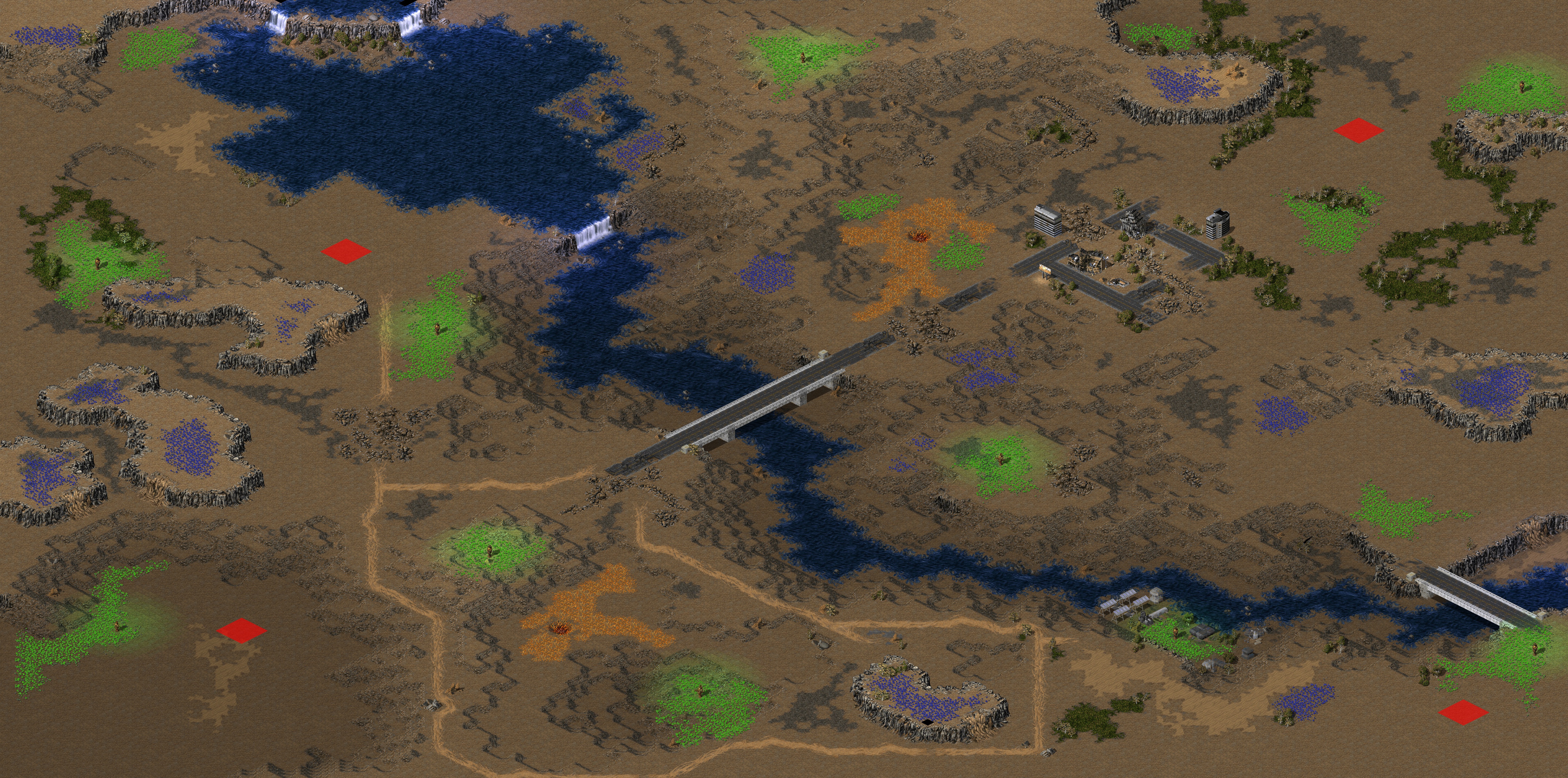 Rendered map: Crater