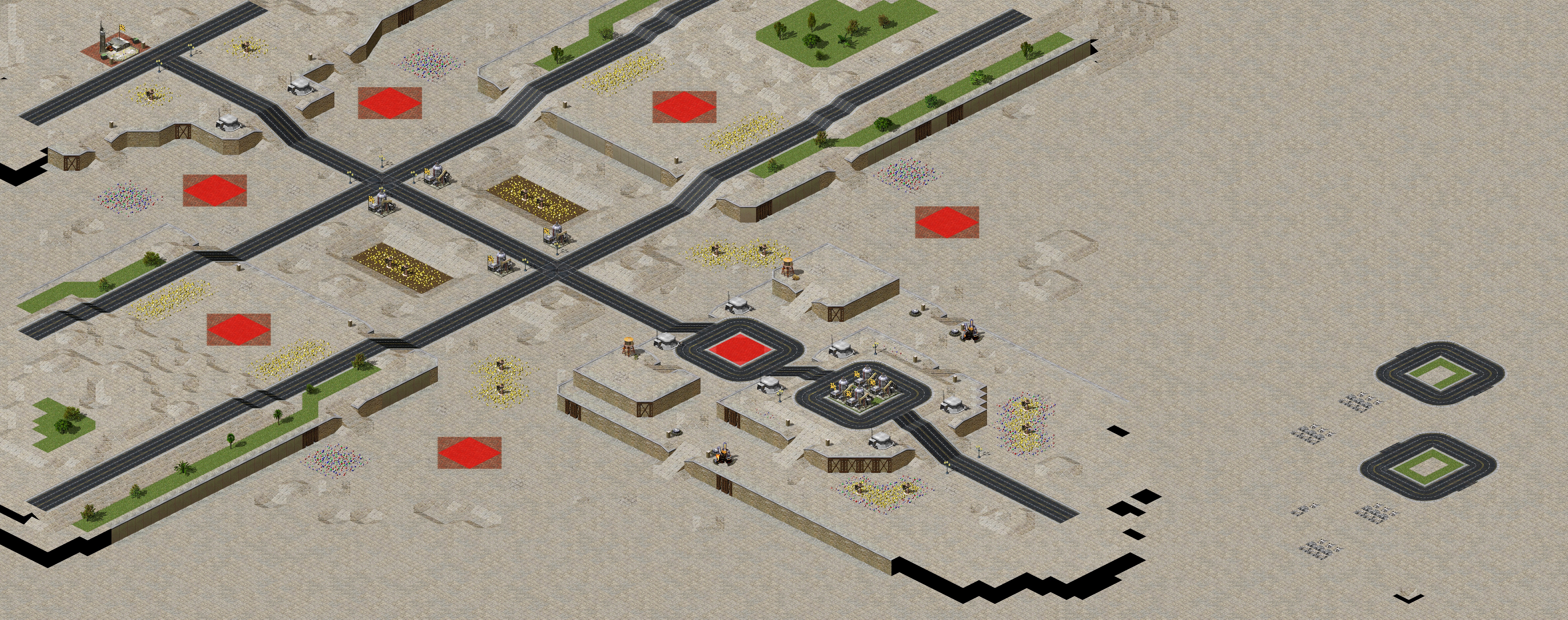 Rendered map: 红警混战王24026-高速公路争夺战