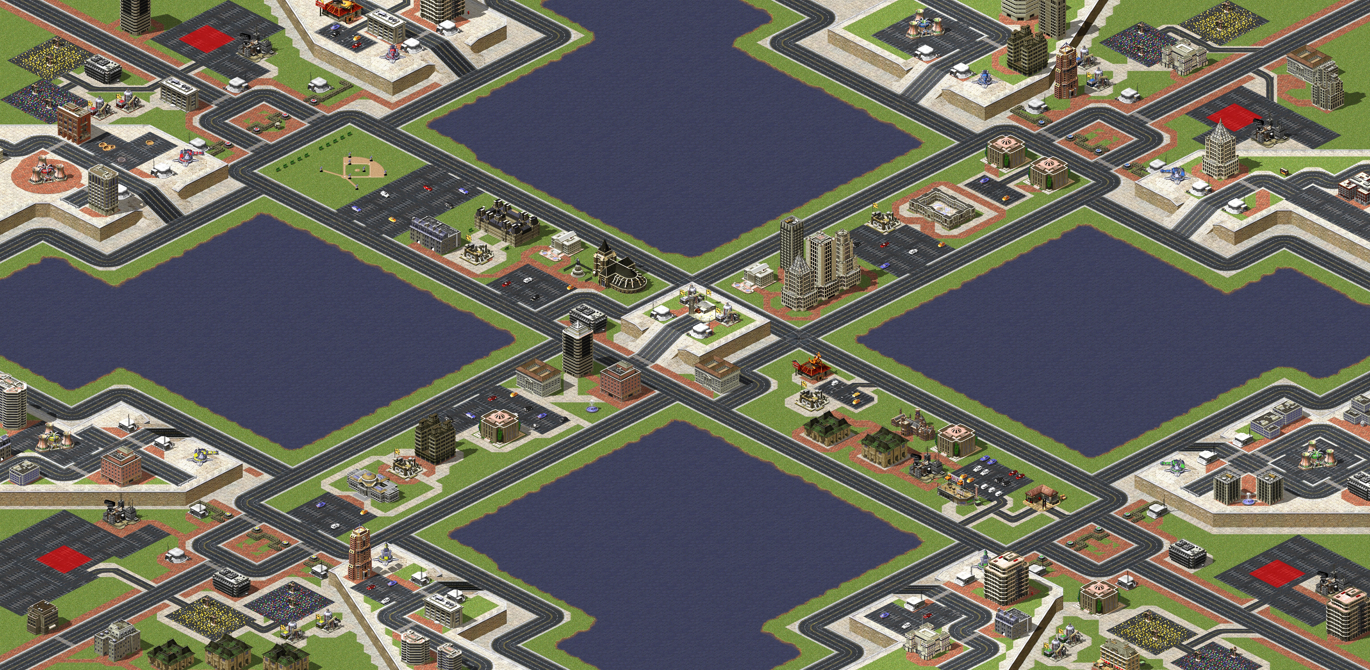 Rendered map: Four Fortesses
