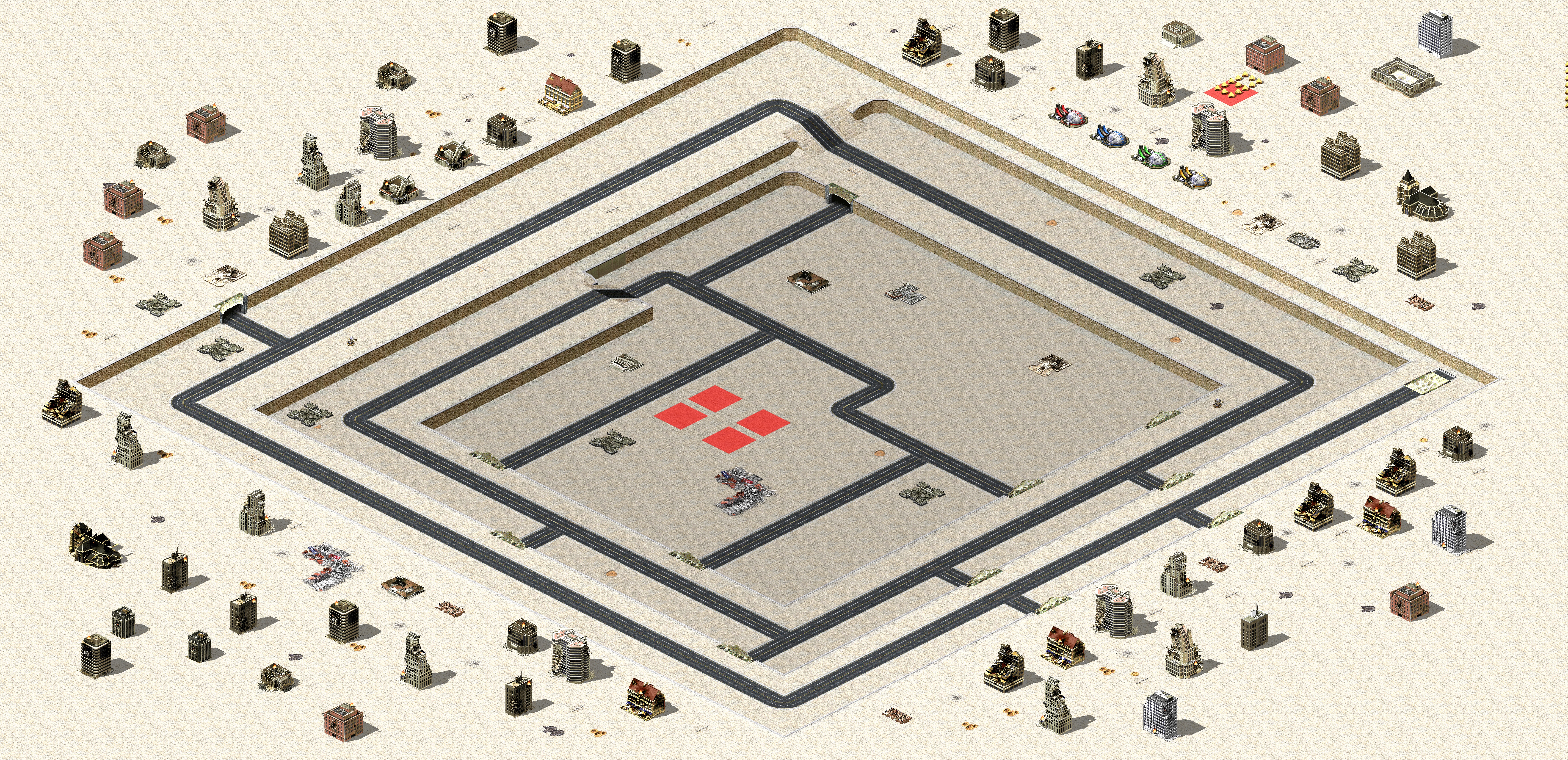 Rendered map: Challenge Mode - Giant City Ruins Easy