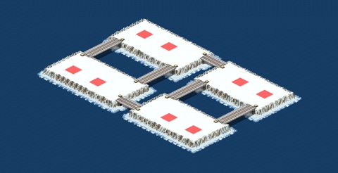 Rendered preview of Alpine Plateau Custom 2v2v2v2 Phase 1 Type 1