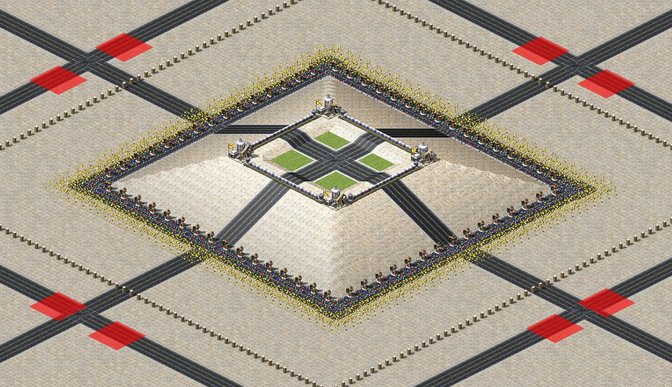 Rendered map: Central Highlands 2v2v2v2