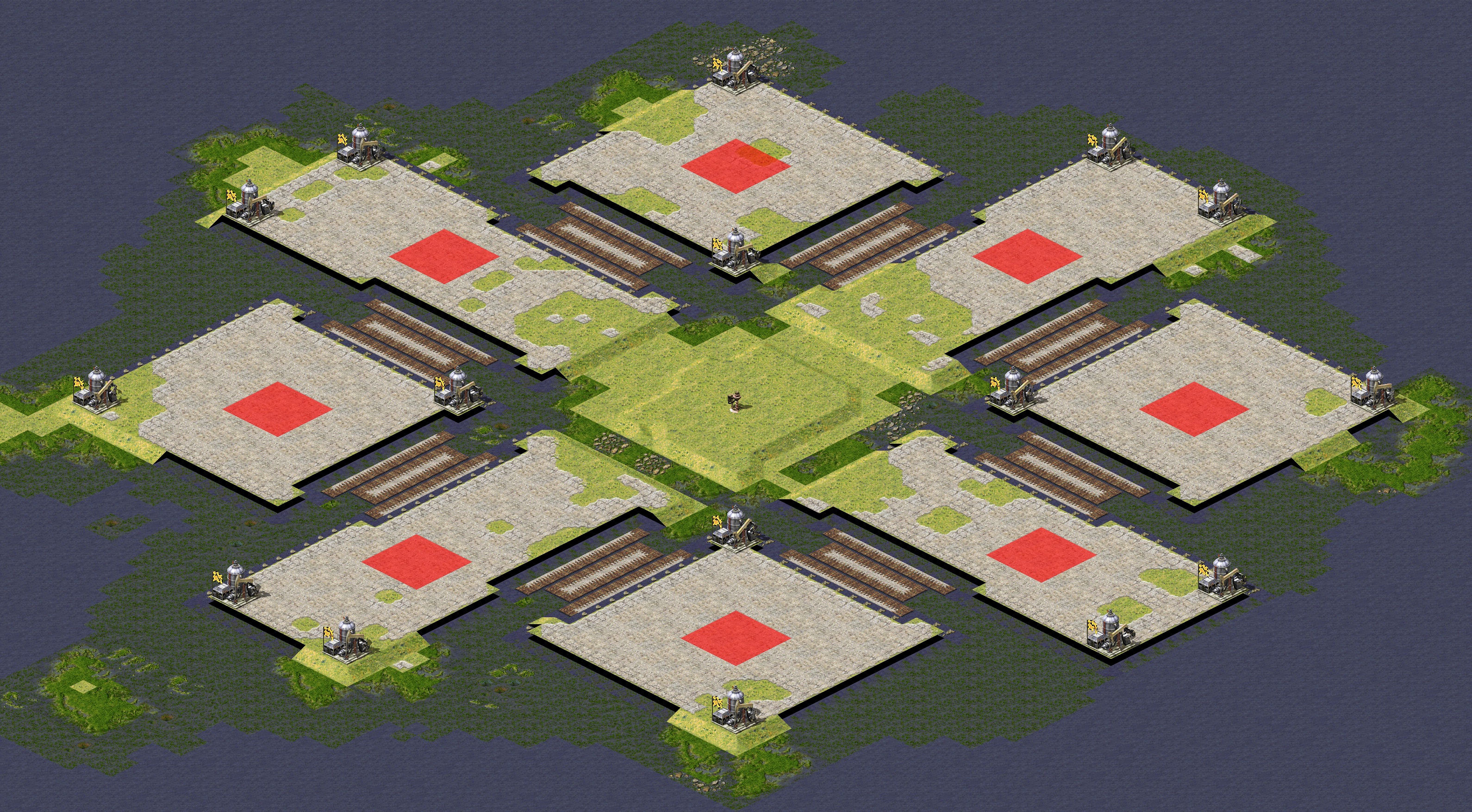 Rendered map: Red Alert Melee 25011 - Sewer
