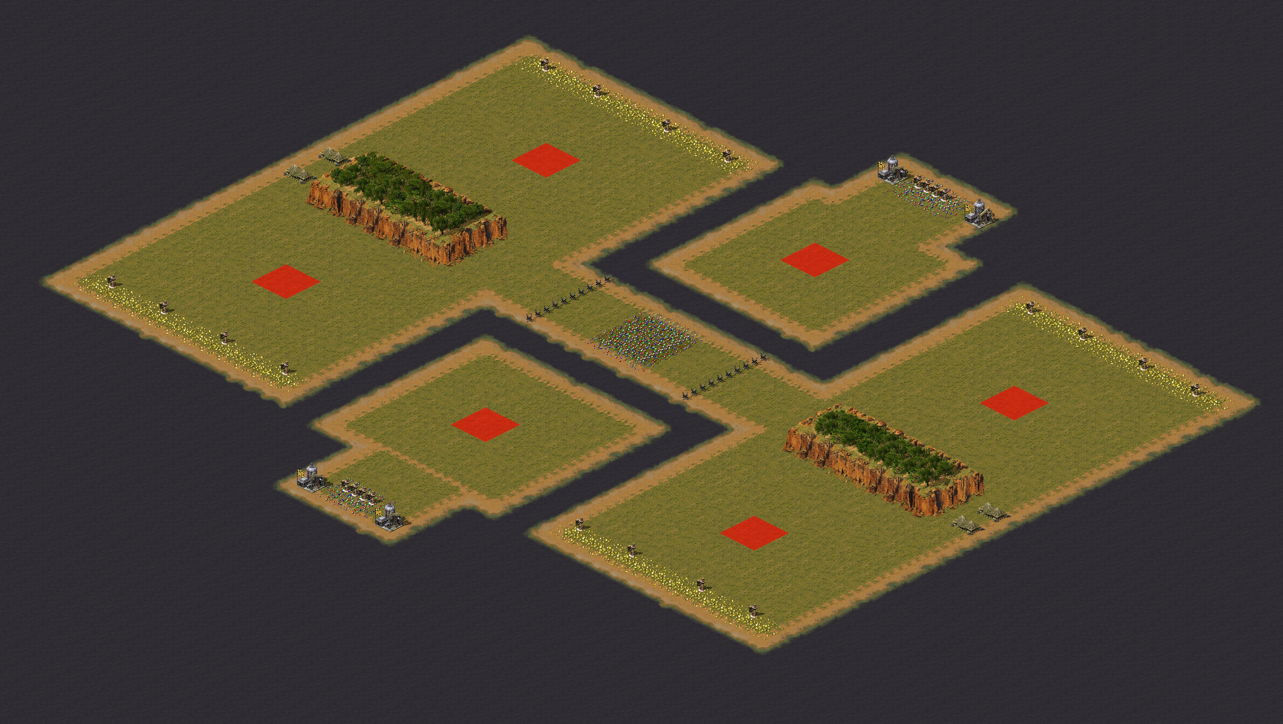 Rendered map: 3v3 Border Wars