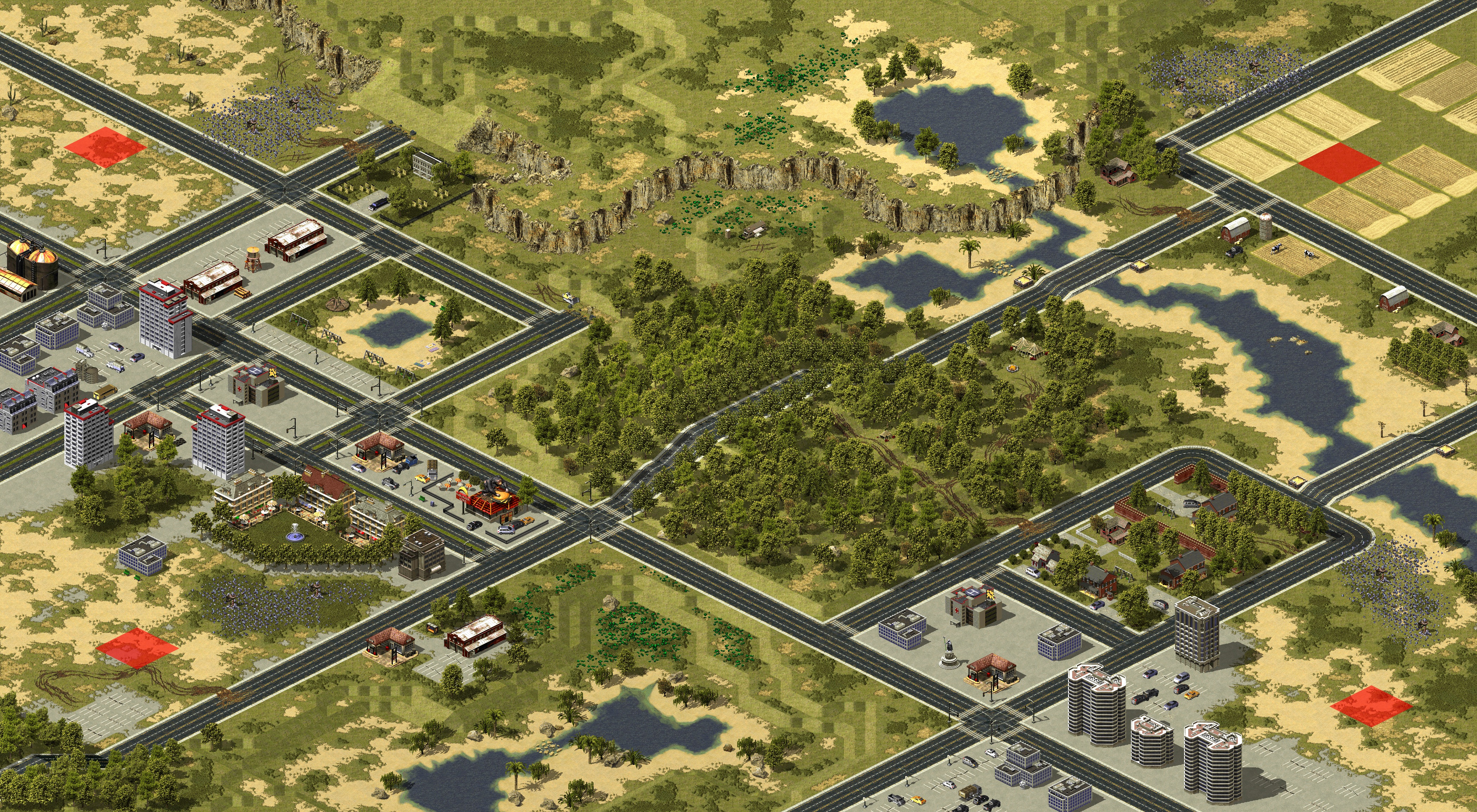 Rendered map: Anytown, Amerika