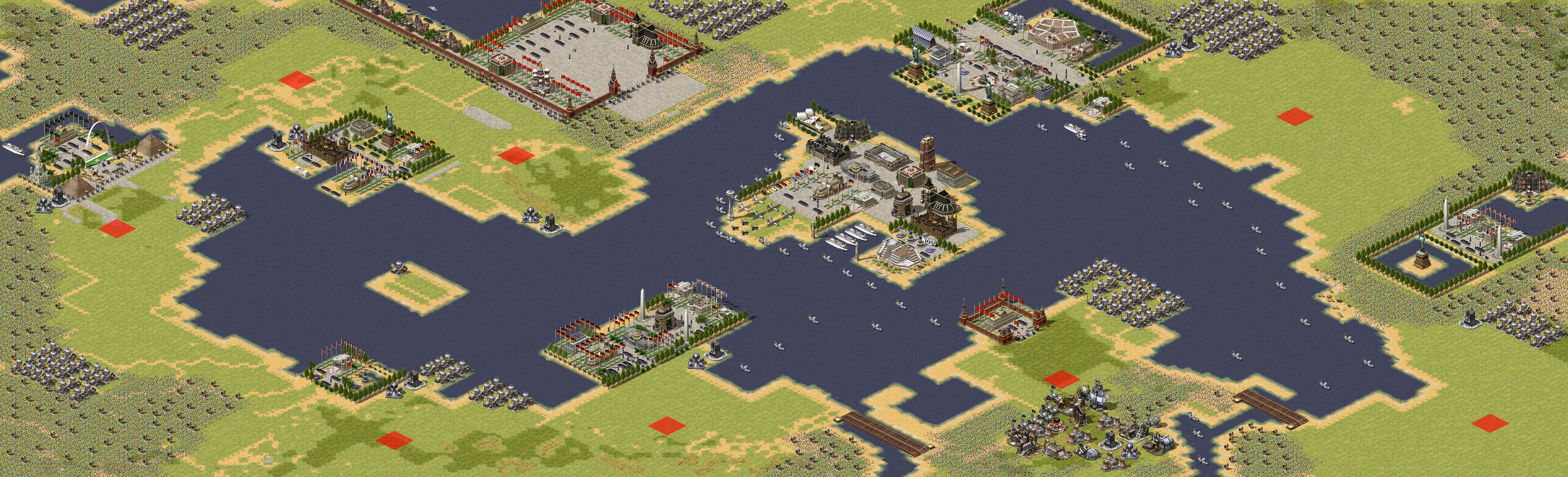 Rendered map: World Domination (High Resources Nuke Start)