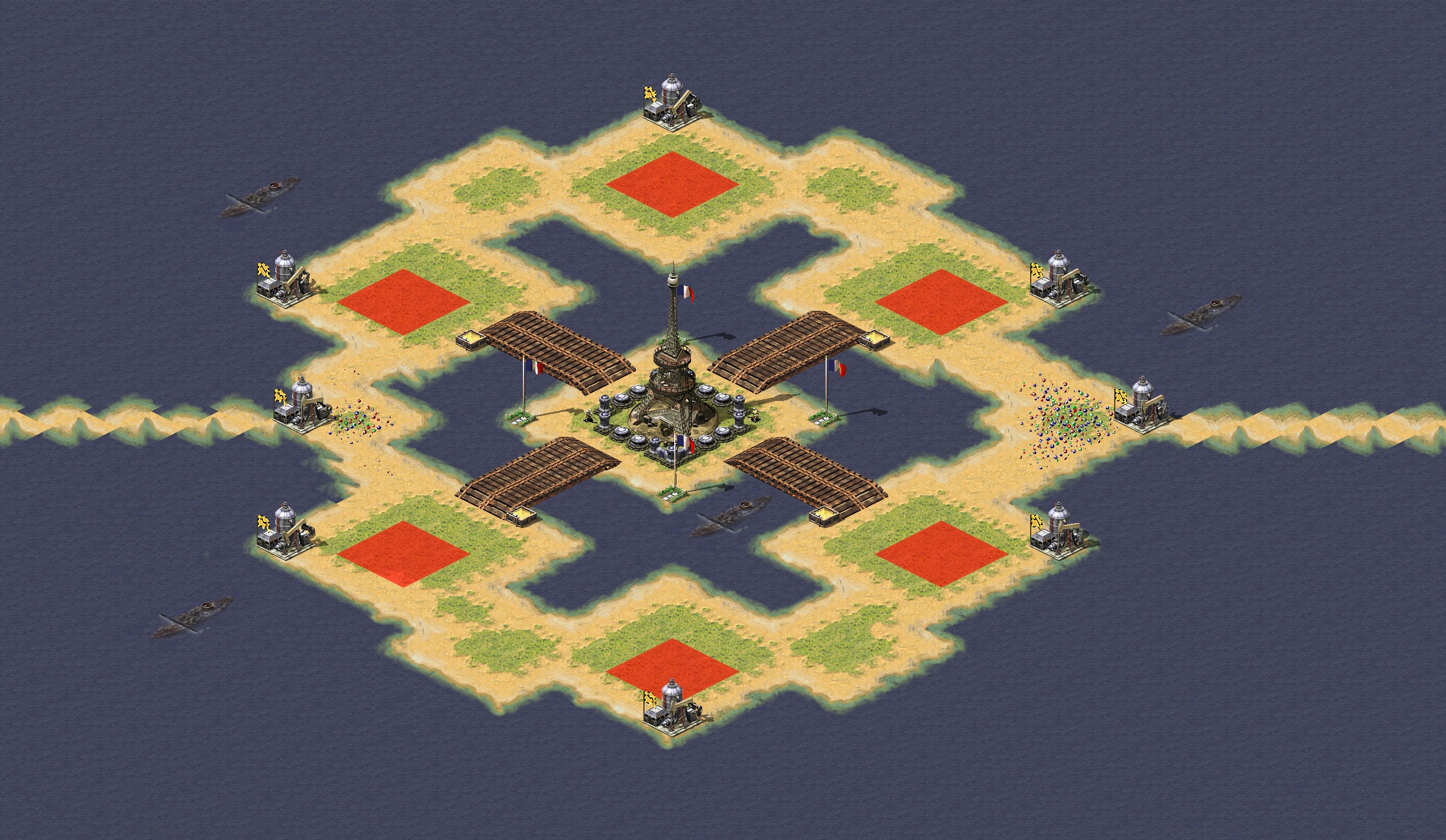 Rendered map: Iron Tower Patch 3v3