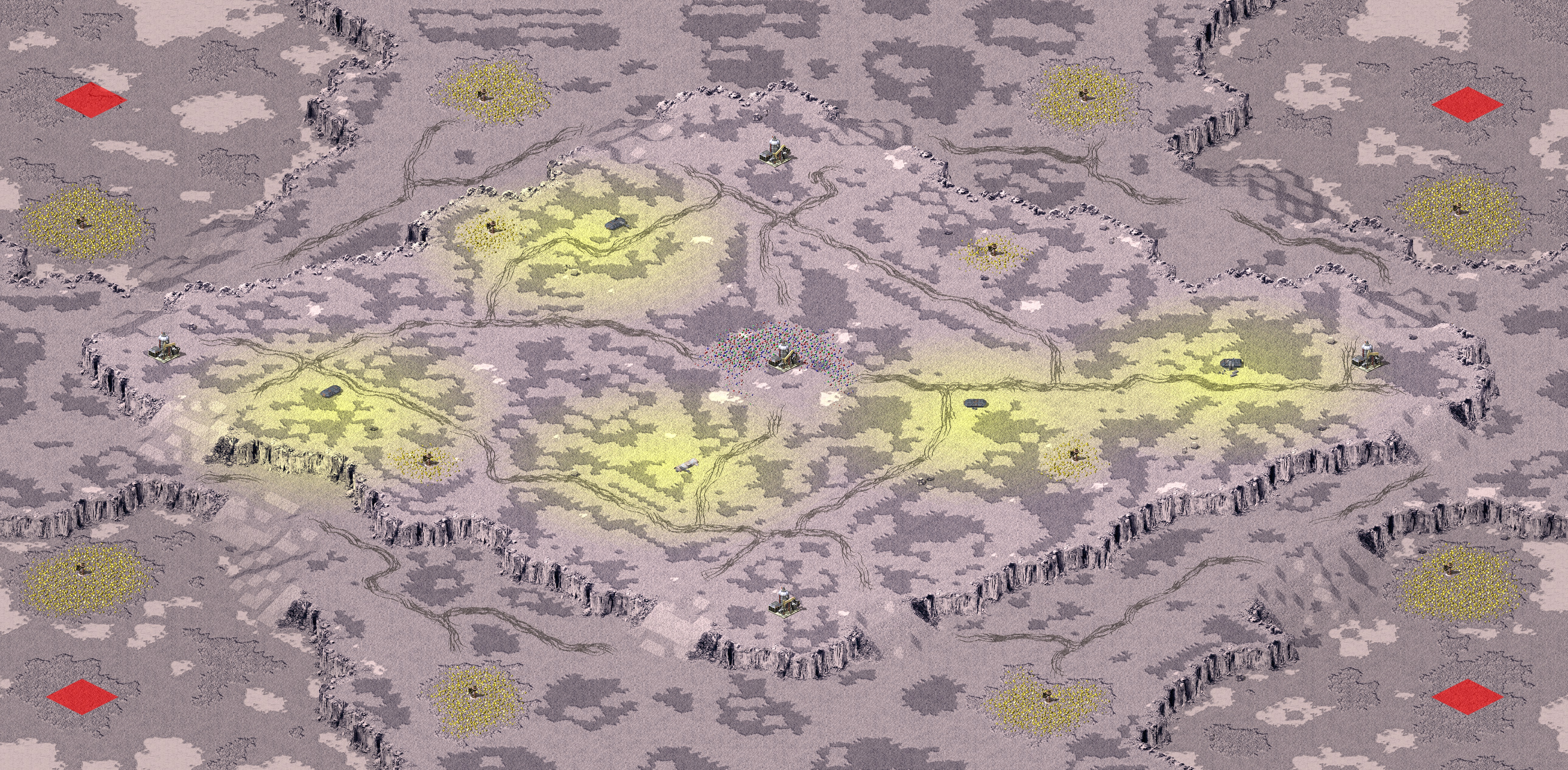Rendered map: Four Craters (4)
