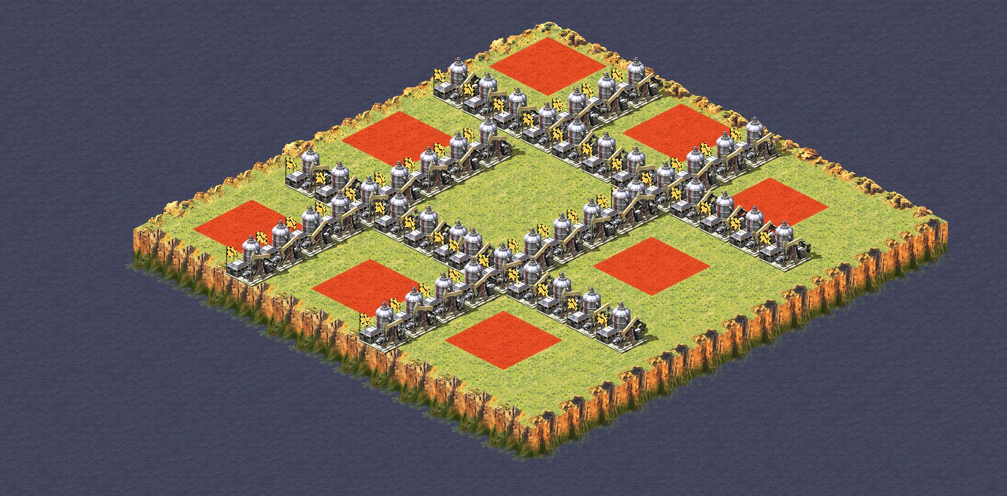 Rendered map: Highland Oil Wells