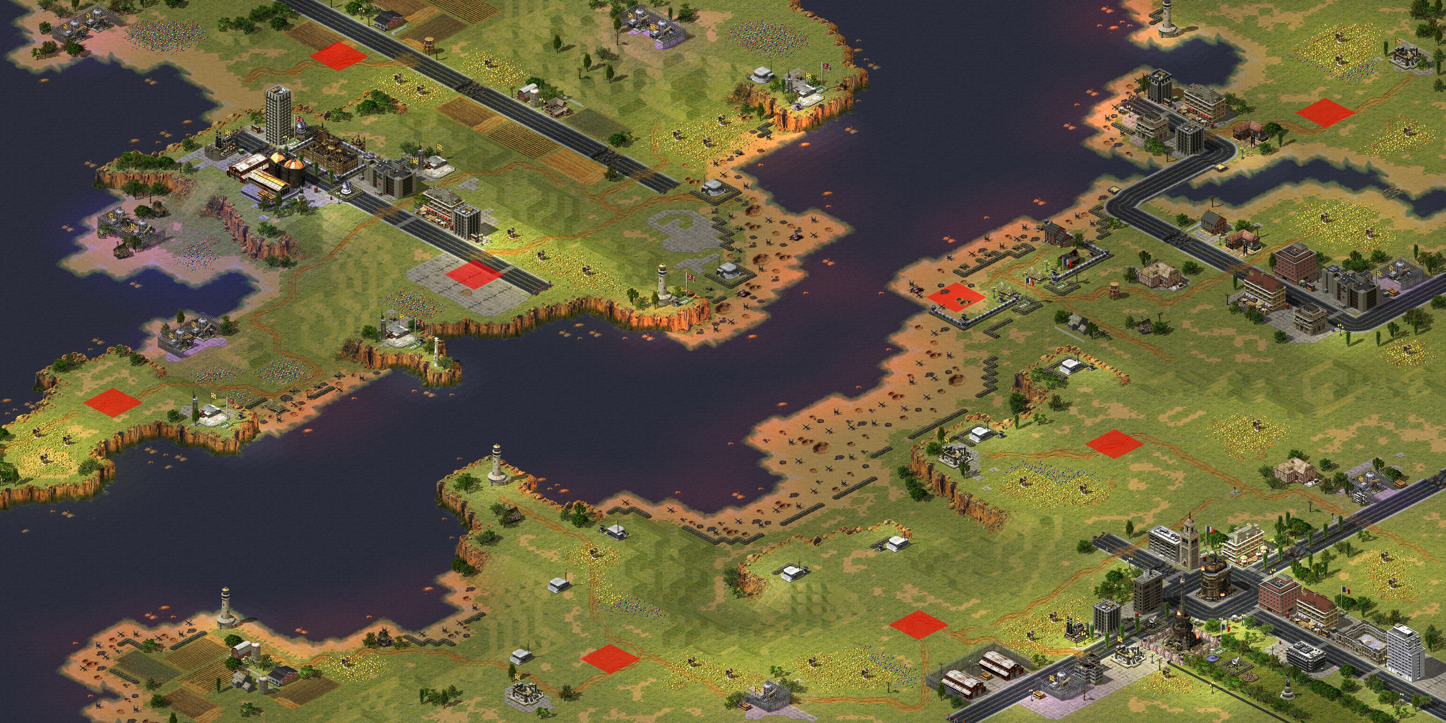 Rendered map: [8] Normandy (1-4 vs 5-8)  v1.4.4