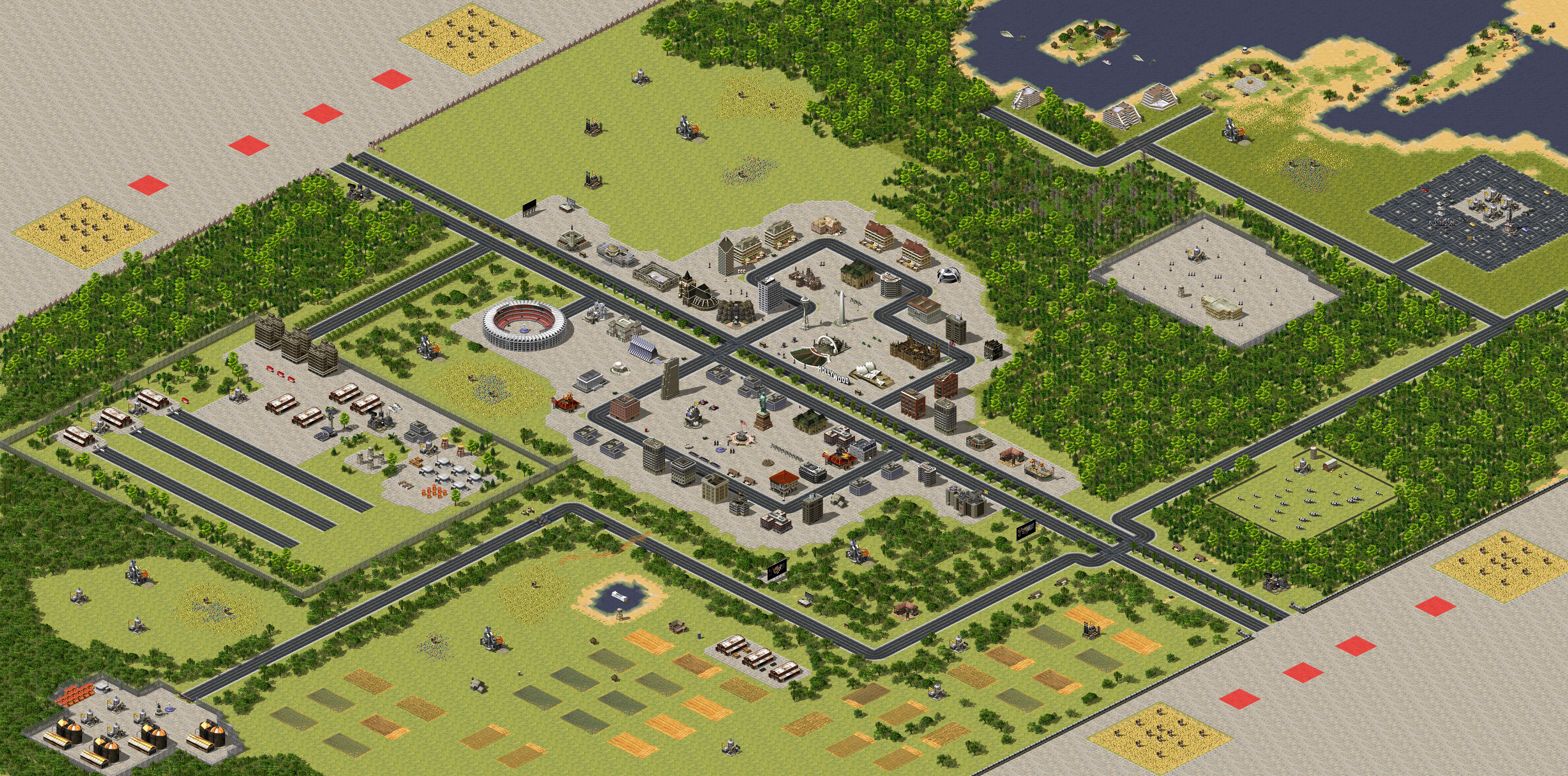 Rendered map: Small Town Air Battle