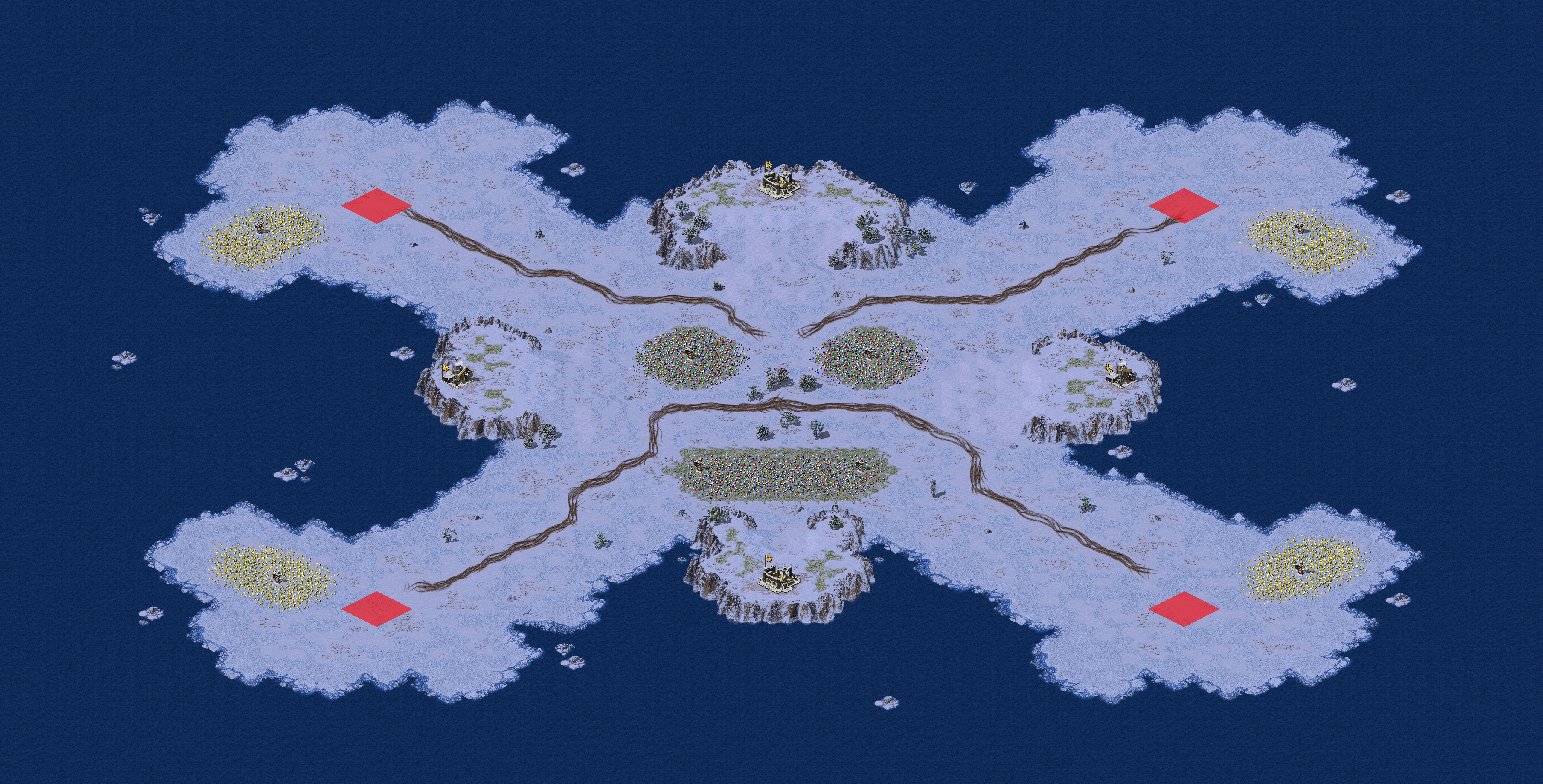 Rendered map: facedown