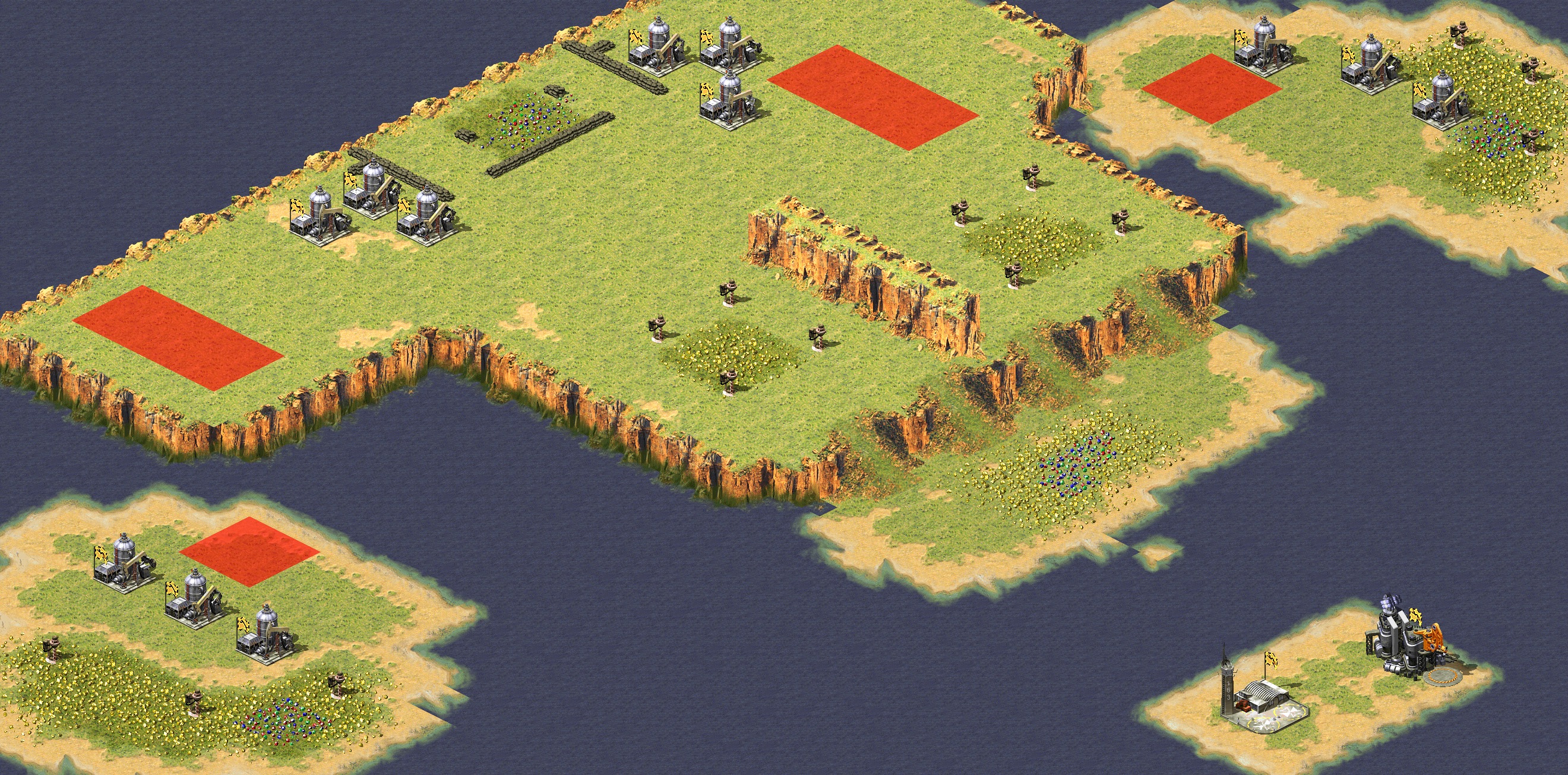 Rendered map: Oil Field 3v3