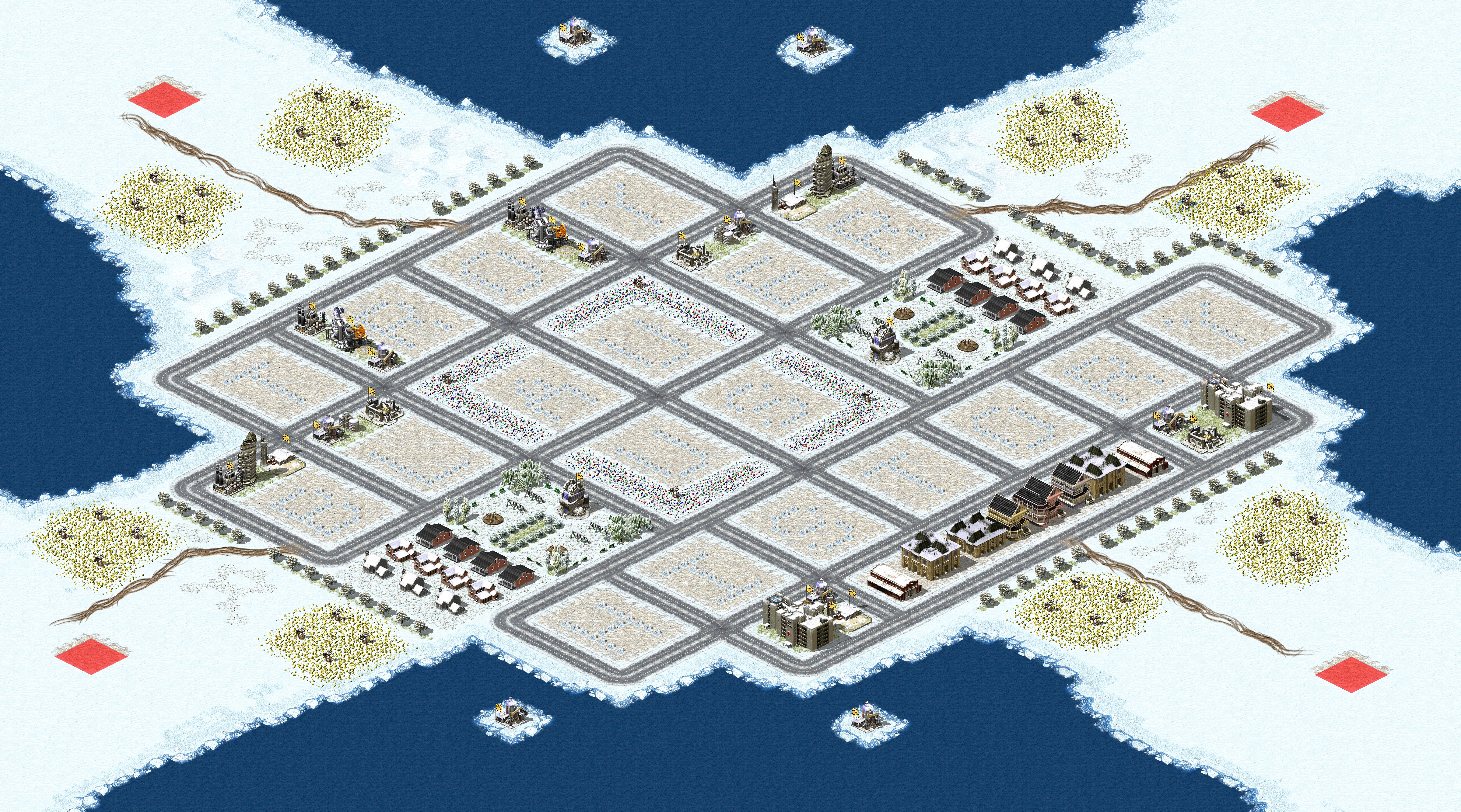 Rendered map: Blauer History